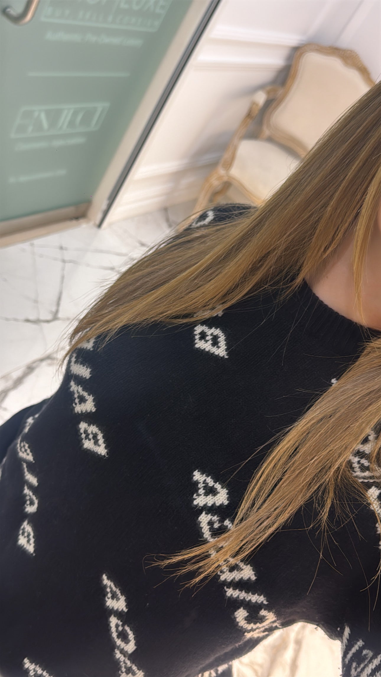 Balenciaga Black All Over Long Sleeve Jumper Size S
