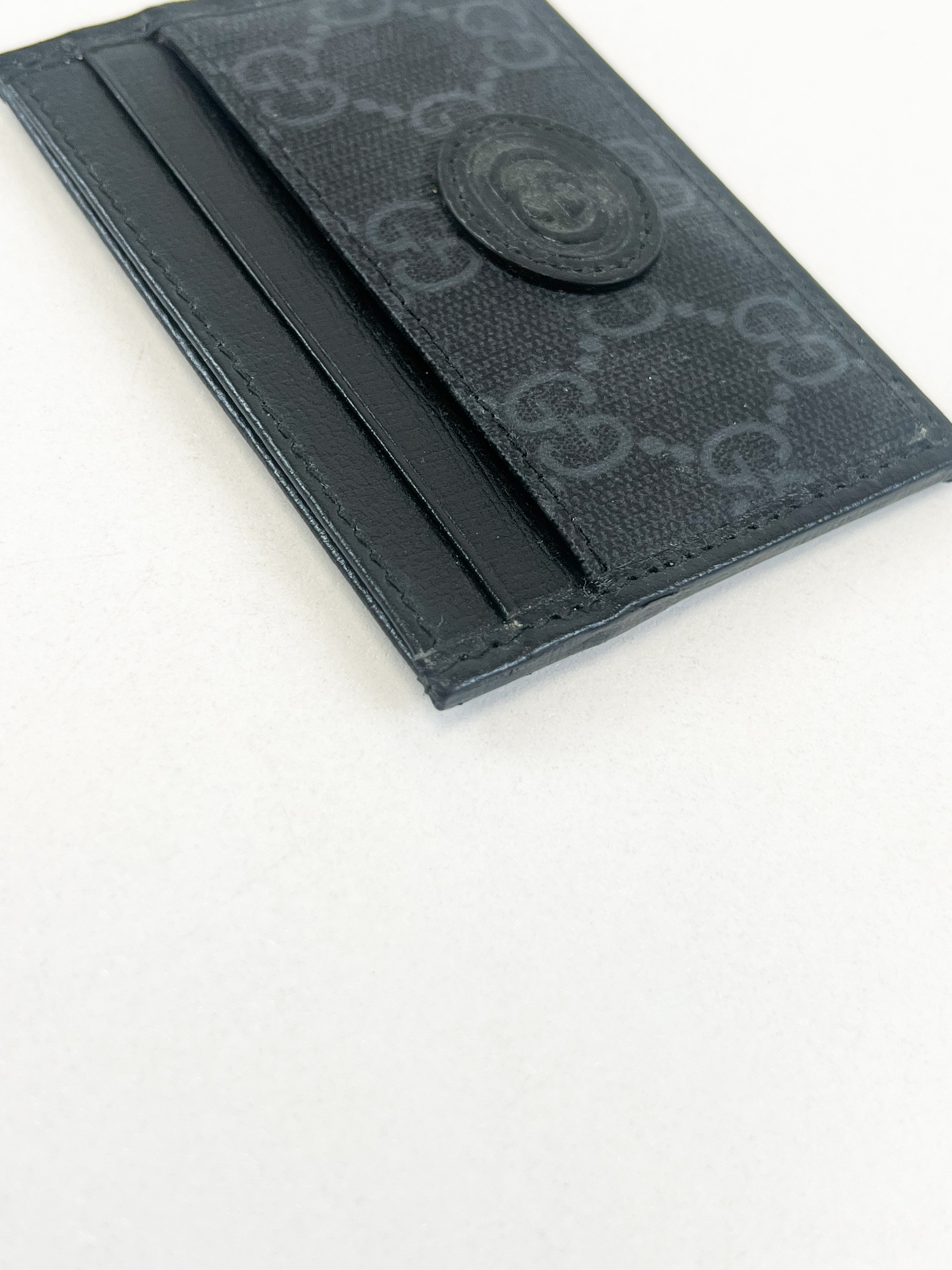 Gucci Mens Black Card Case Wallet