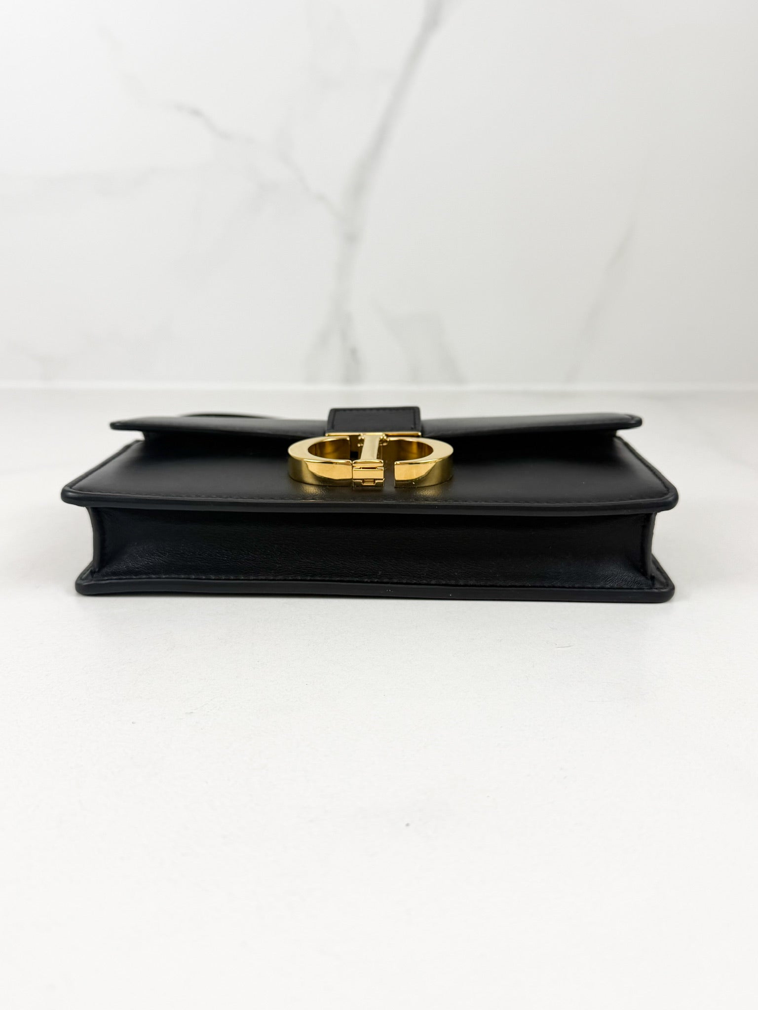 Christian Dior Miss Montaigne Mini Black Leather Top Handle Bag