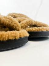Hermes Chypre Shearling Sandals Size 37