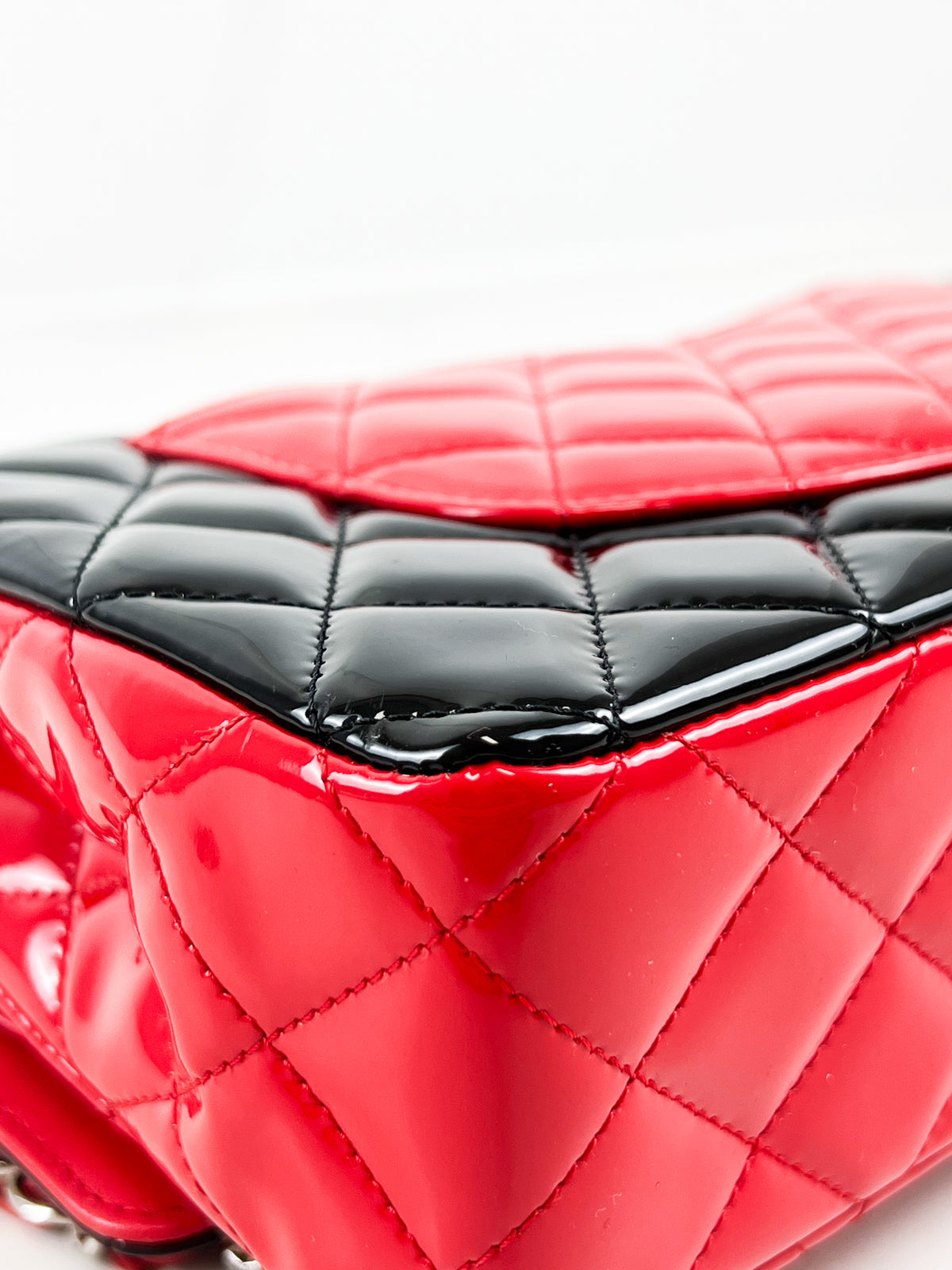 Chanel Small Classic Double Flap Patent Lambskin Shoulder Bag with SHW