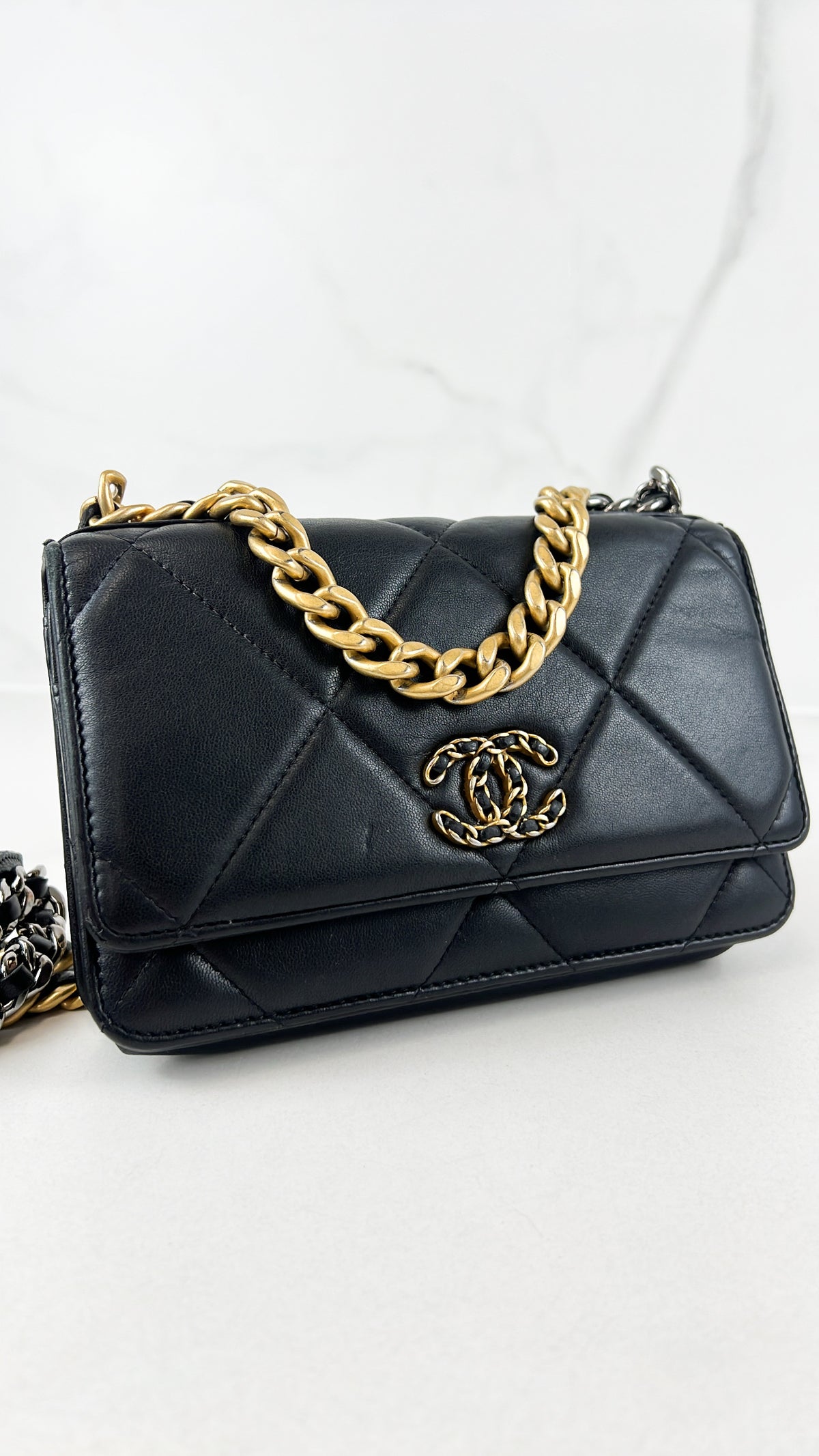 Chanel 19 Wallet on Chain WOC in Lambskin Leather