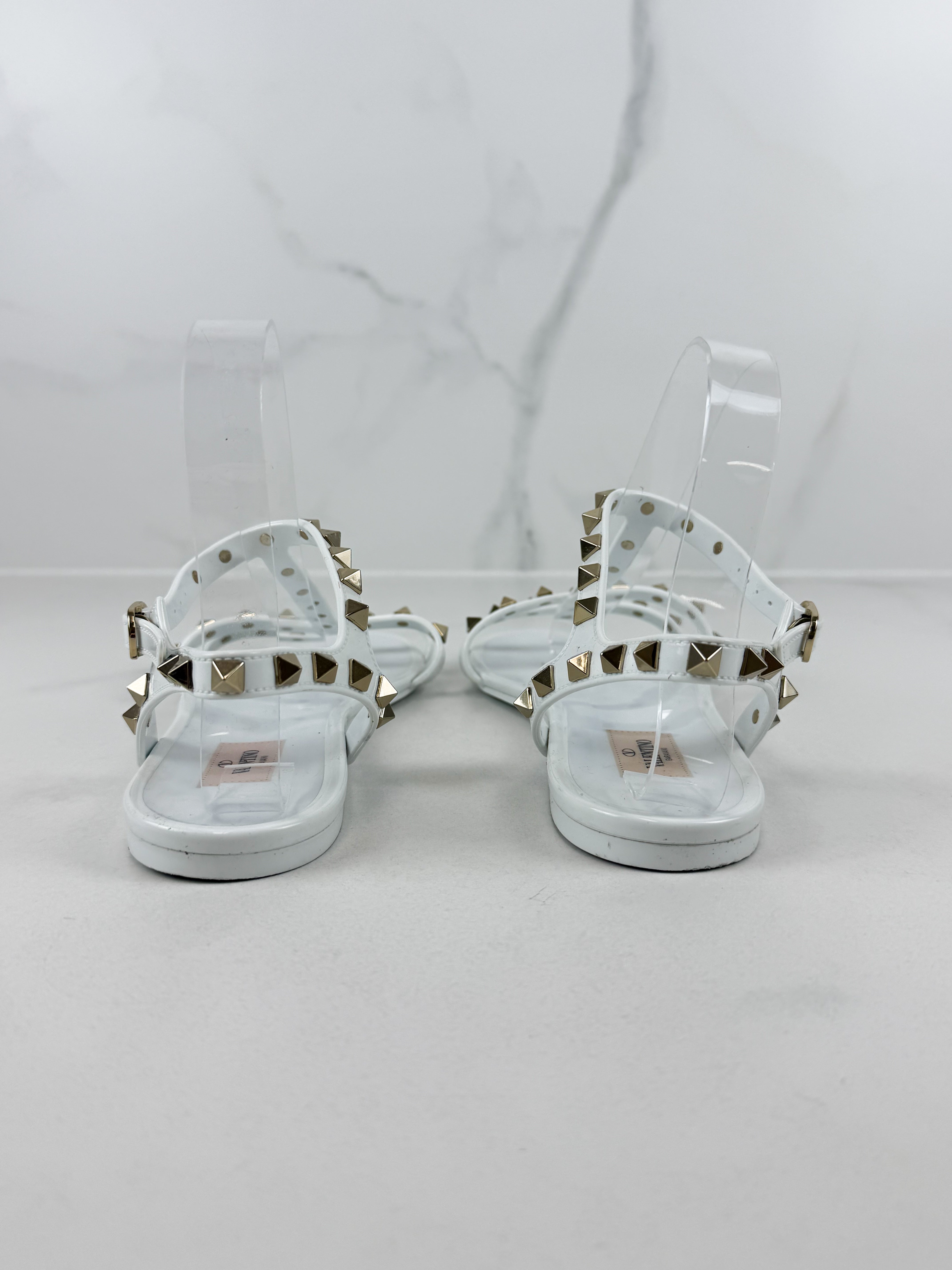 Valentino Jelly Rockstud Sandals Black Size 41