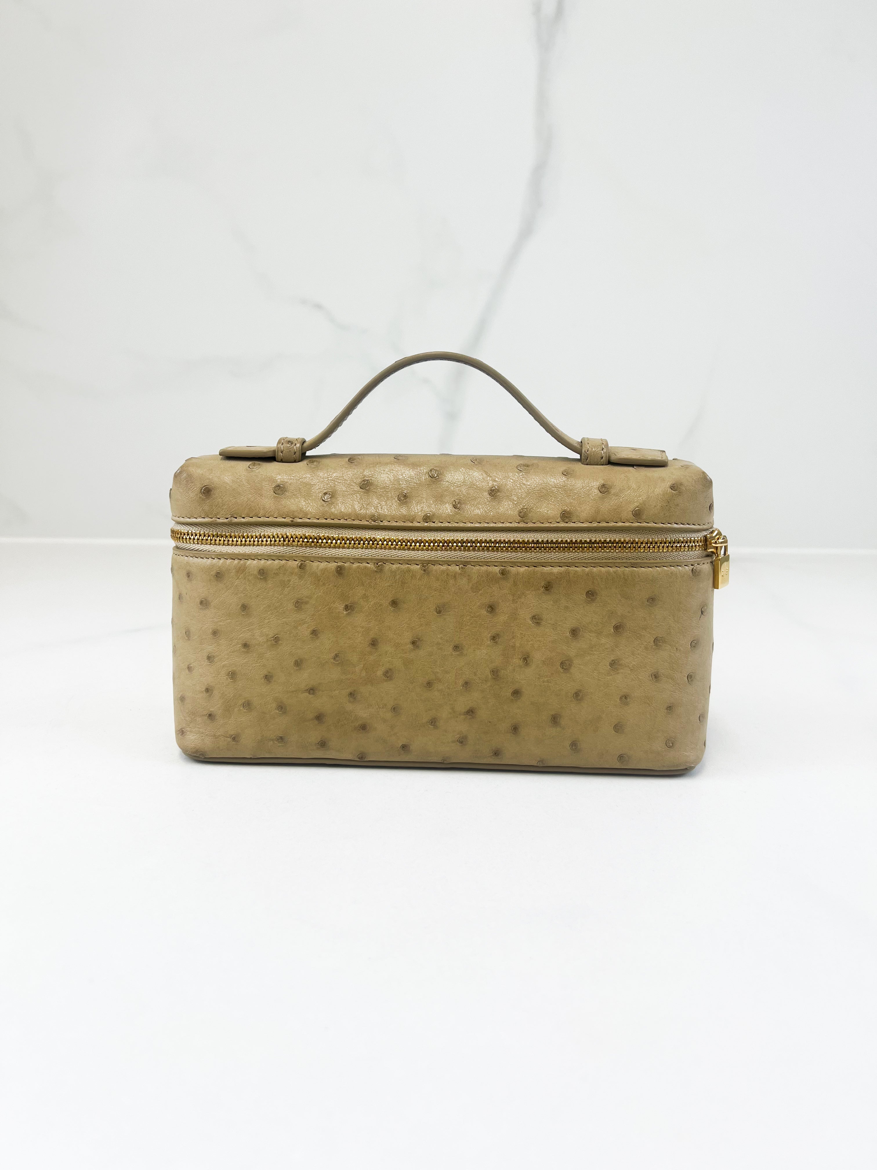 Loro Piana Extra Pocket L19 Ostrich Leather in Orix/Sun Gold
