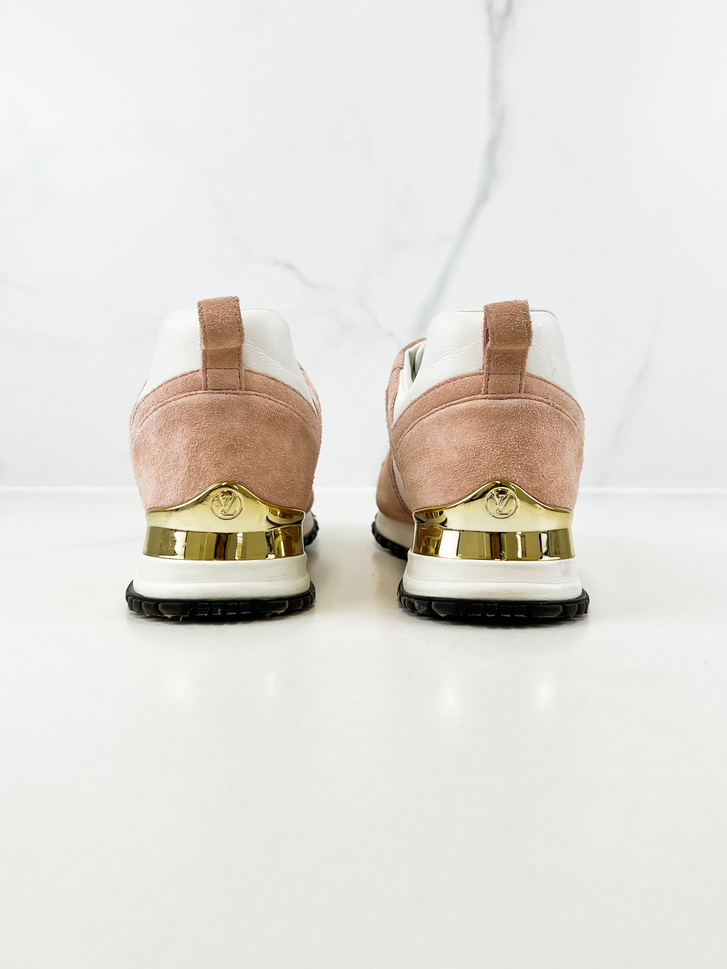 Louis Vuitton Pink Suede Runaway Sneaker Size 37