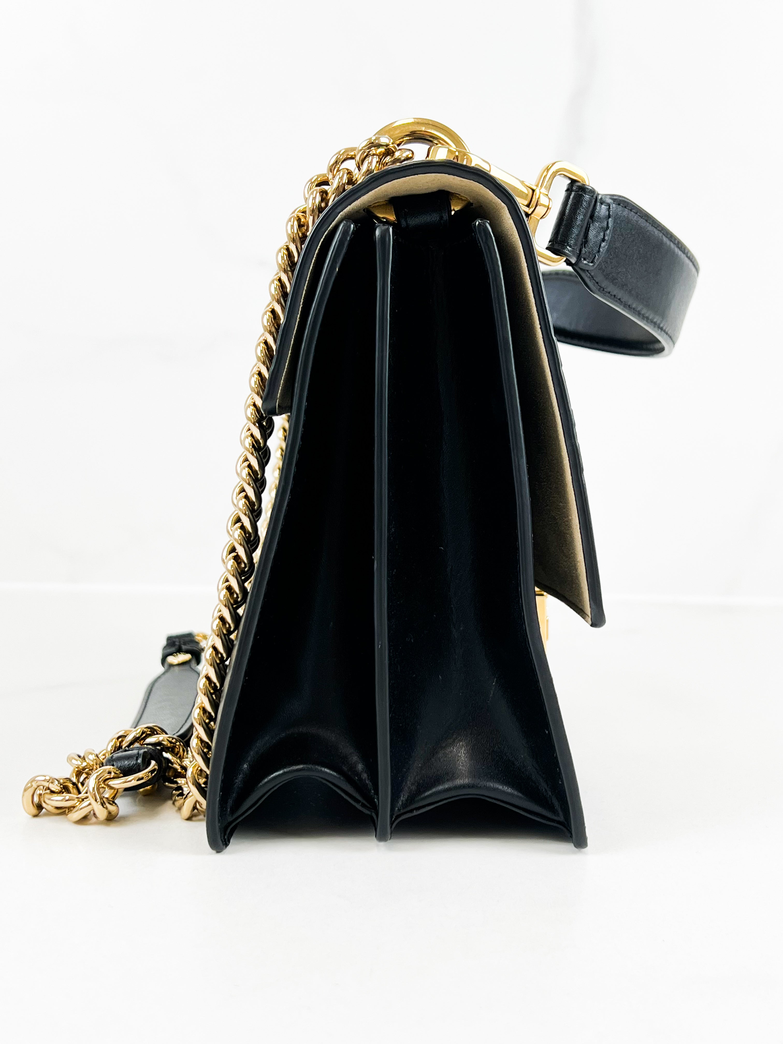 Fendi Kan I Medium Embossed Shoulder Flap Bag