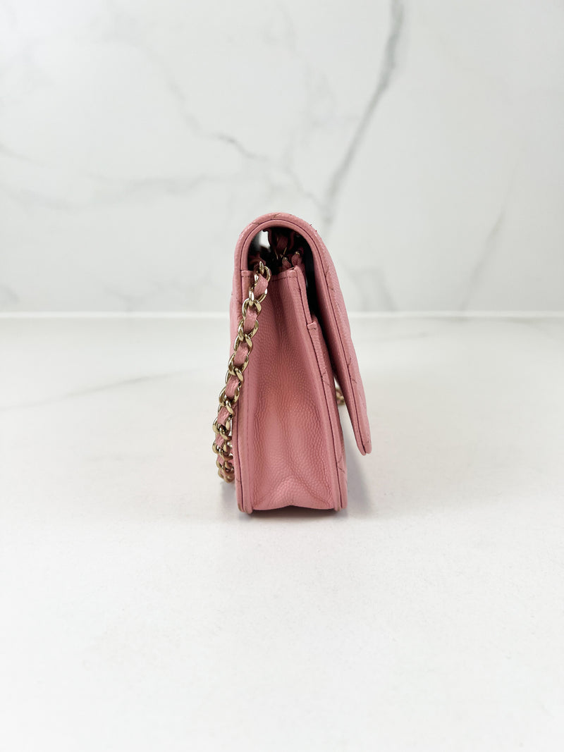 Chanel Pink Caviar CC WOC with GHW