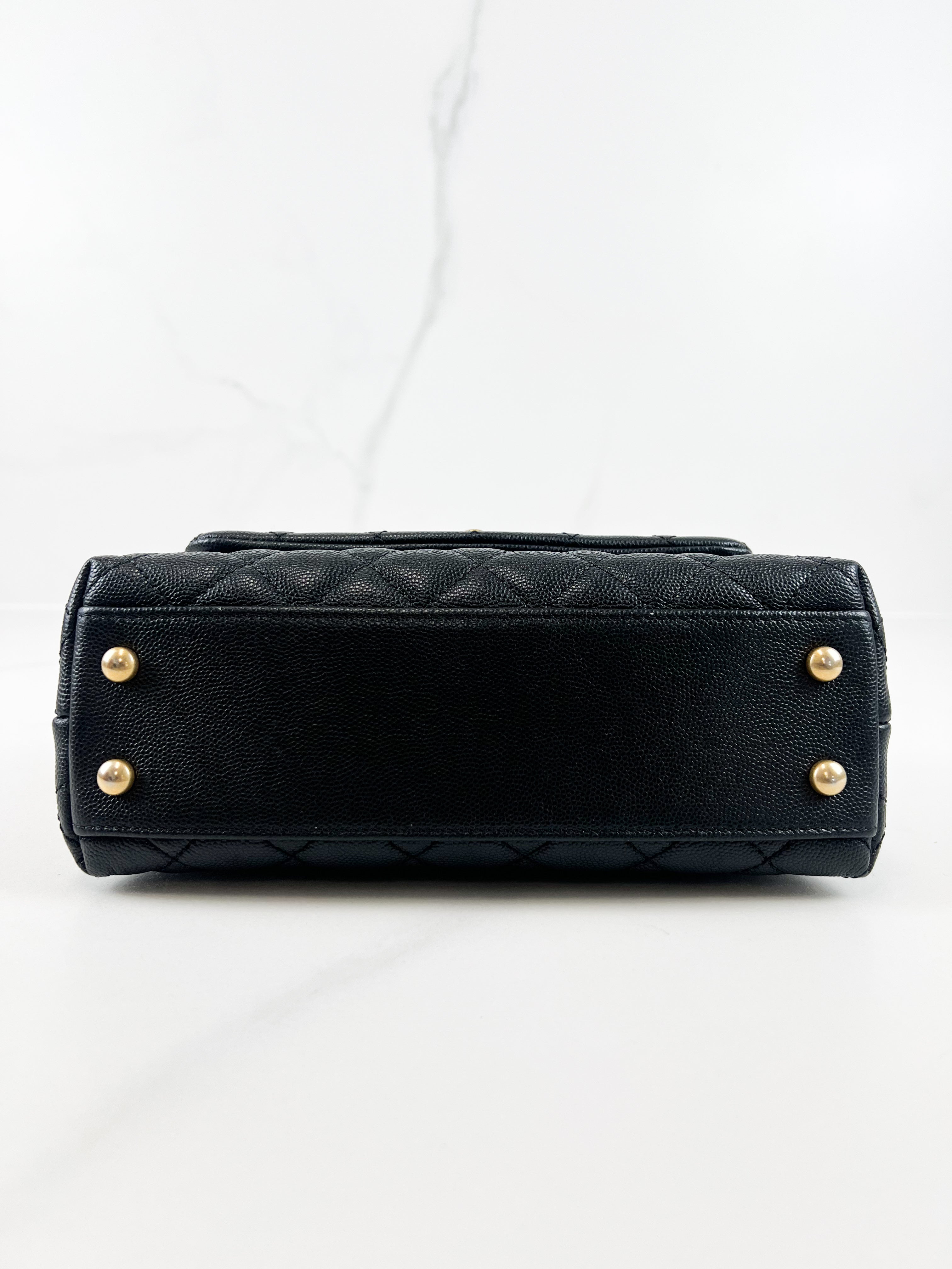 Chanel Small Black Caviar Coco Handle