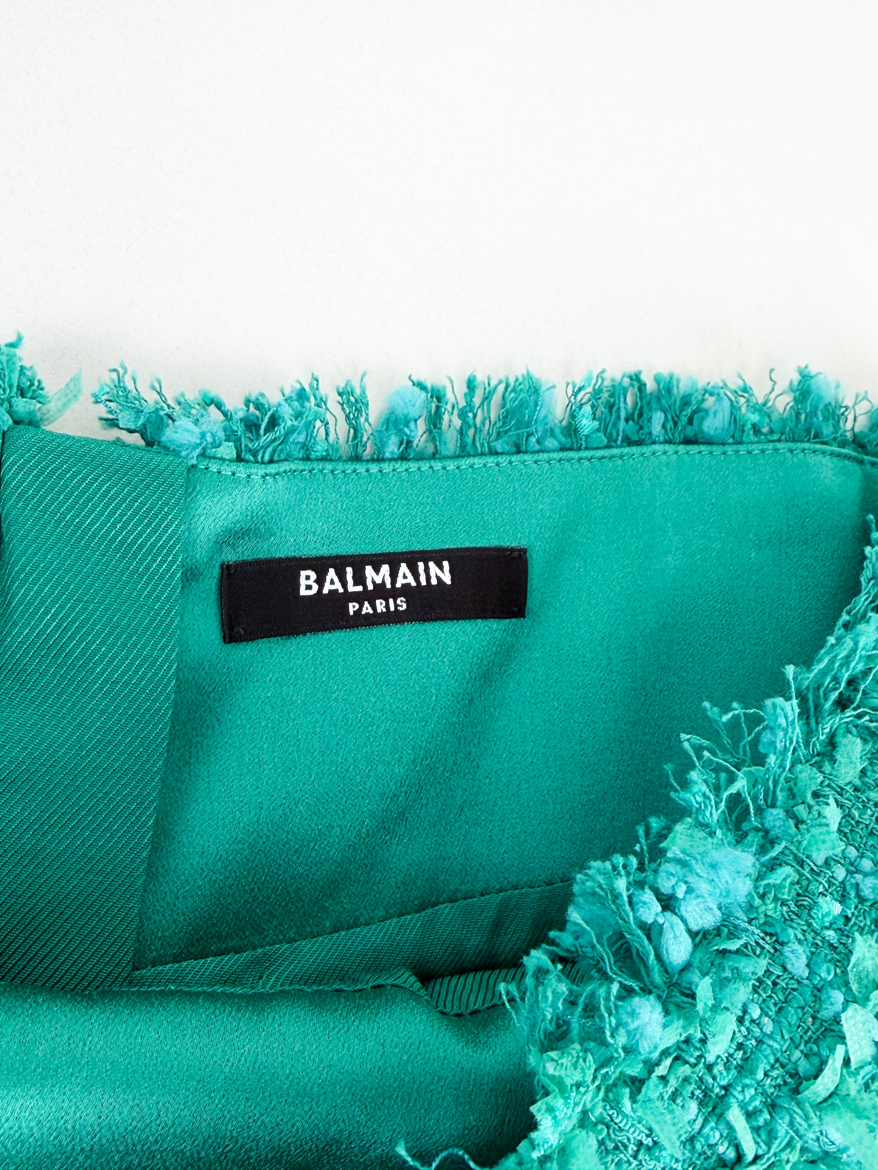 Balmain Teal Button Embellished Set Size 42