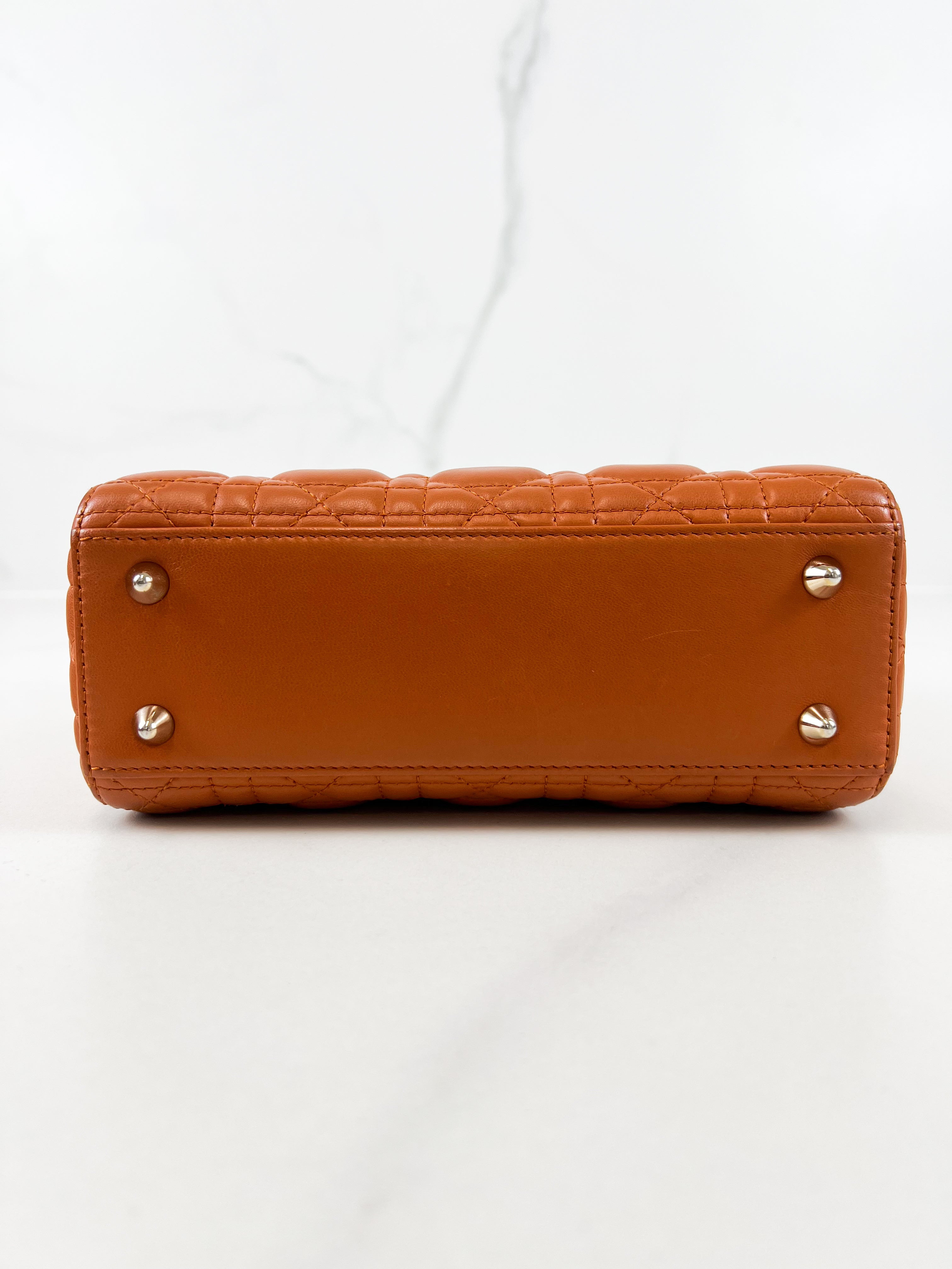 Christian Dior Small Lady Dior In Amber
