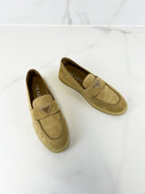 Prada Ecru Suede Loafer Size 37