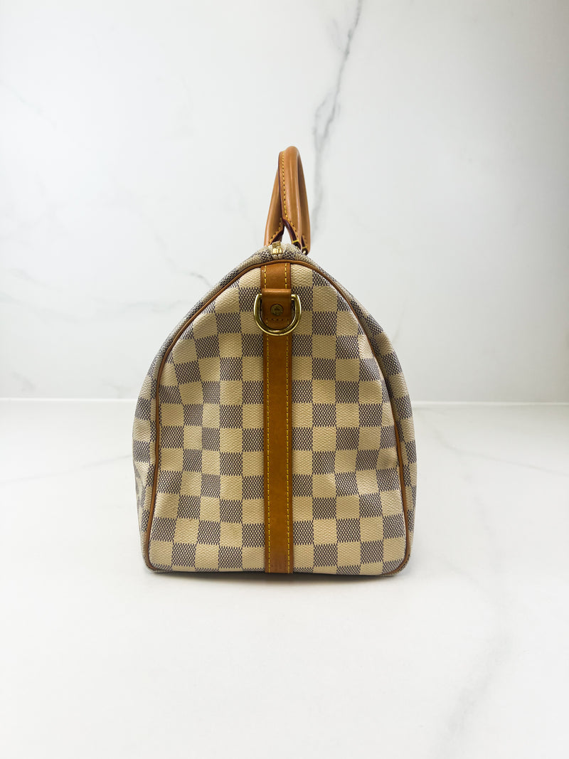 Louis Vuitton Speedy 35 Bandoulière Damier Azur Canvas