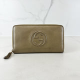 Gucci Gold Leather Soho Wallet