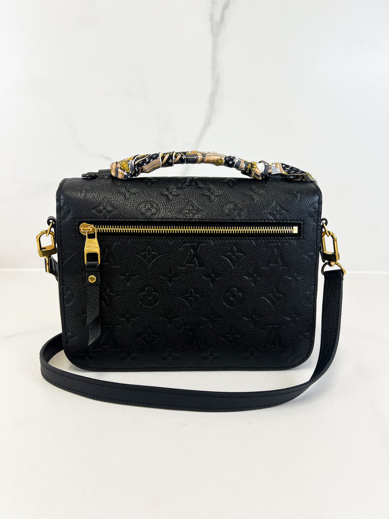 Louis Vuitton Empreinte Black Pochette Metis (Twilly Included)