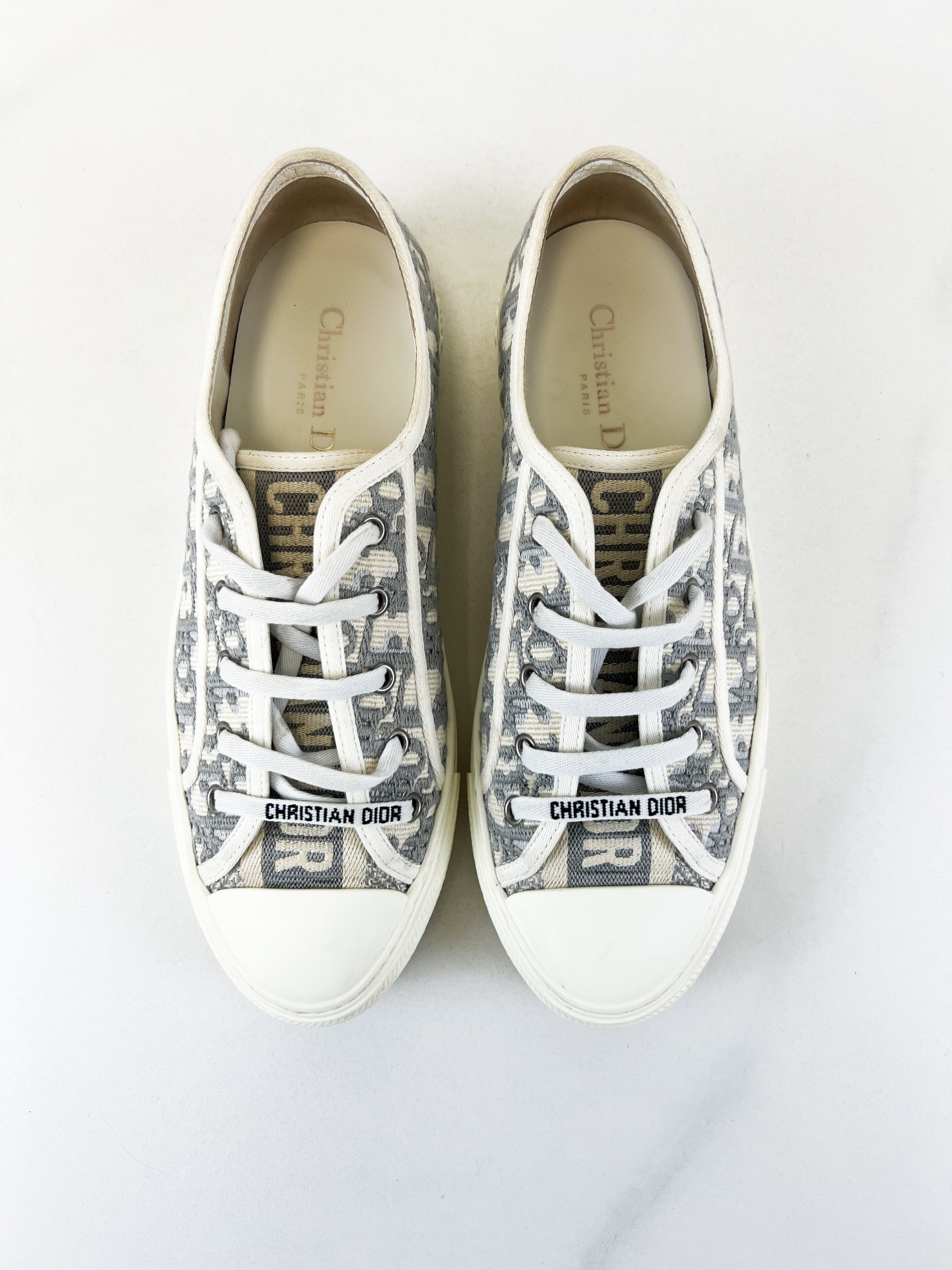 Christian Dior Walk'n'Dior Grey Oblique Sneaker Size 40