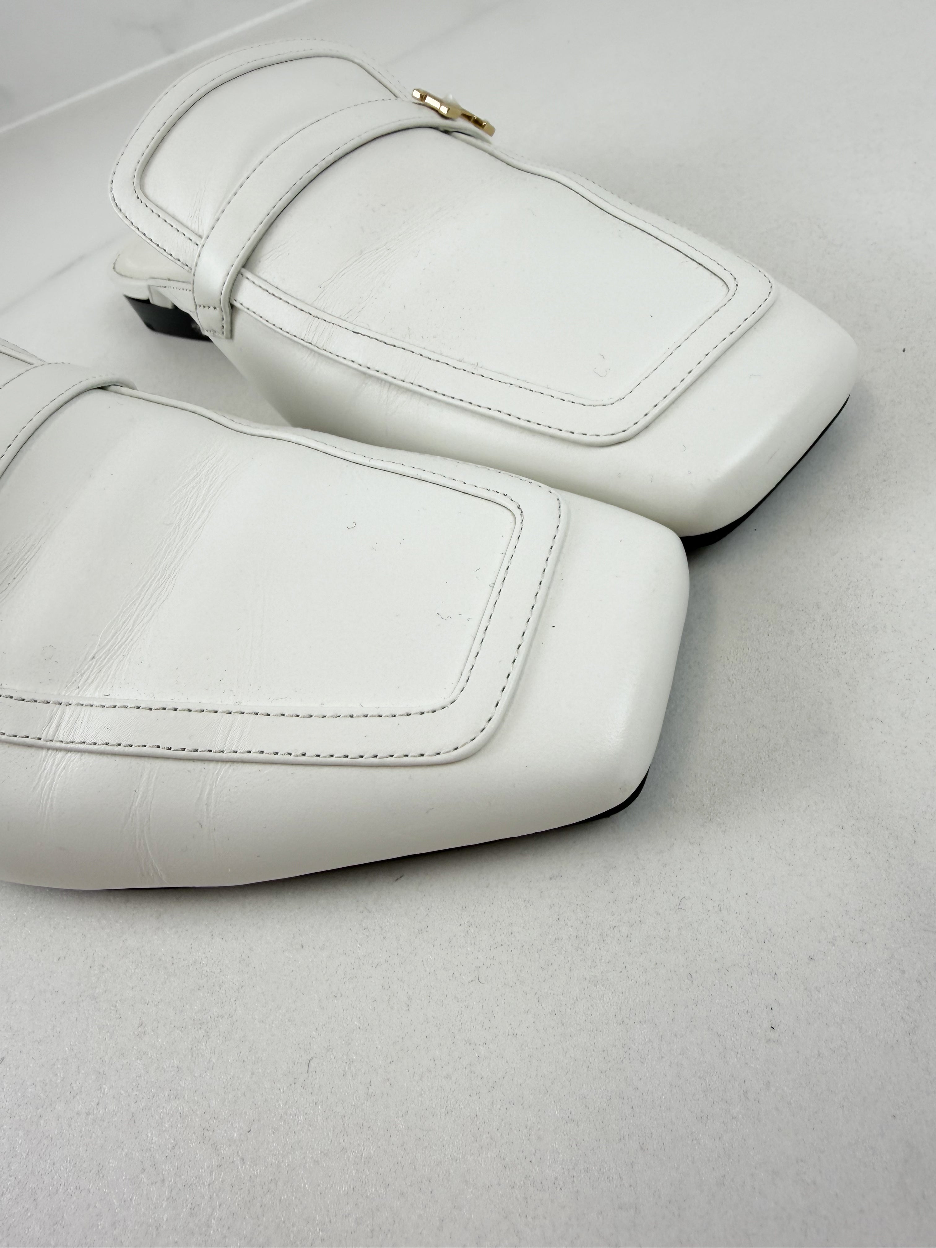 Hermes Groupie Mule Blanc Size 40