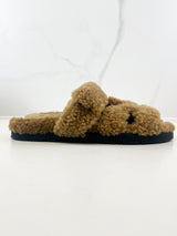 Hermes Chypre Shearling Sandals Size 37