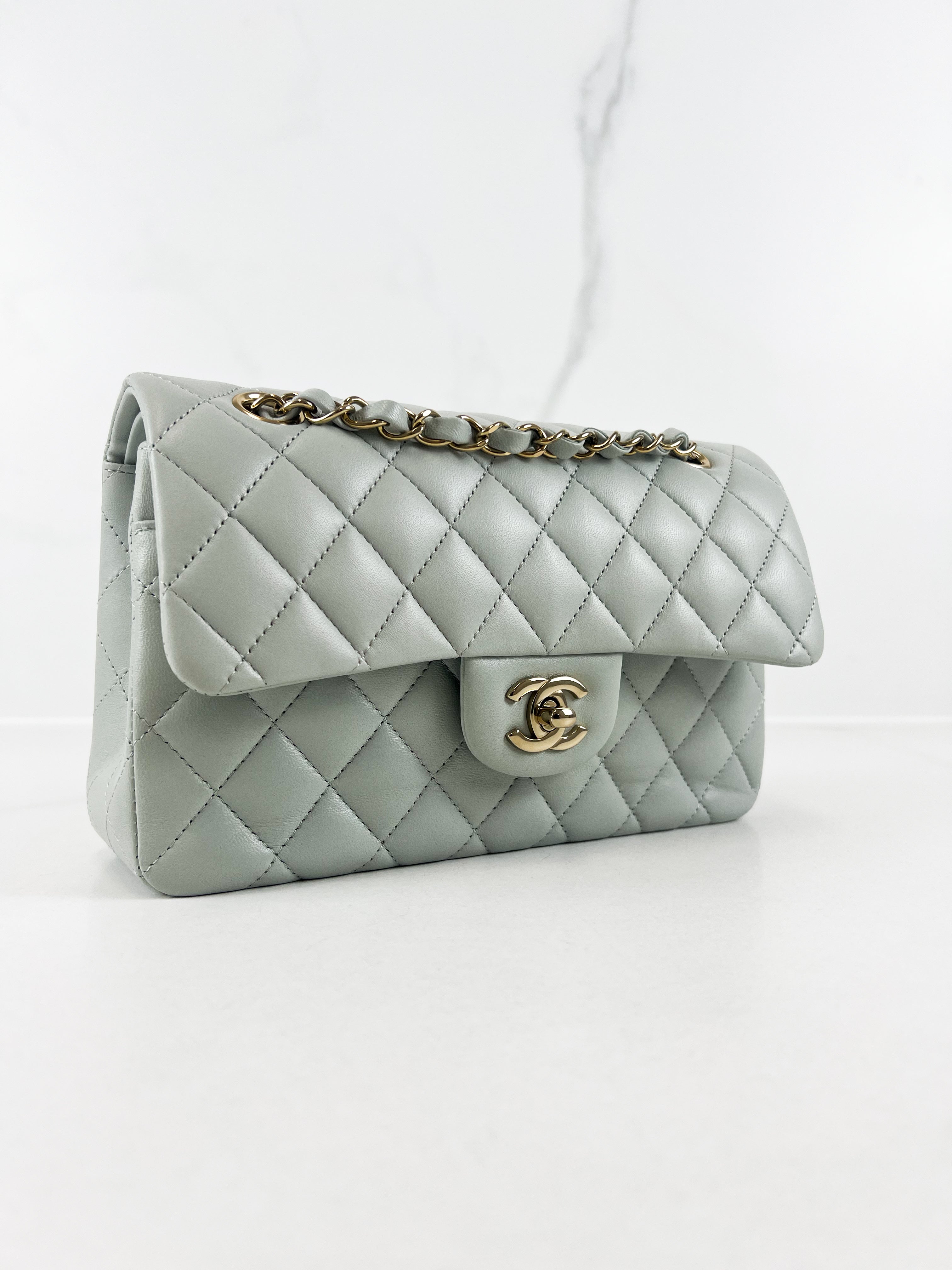 Chanel Small Classic Double Flap Lambskin Shoulder Bag