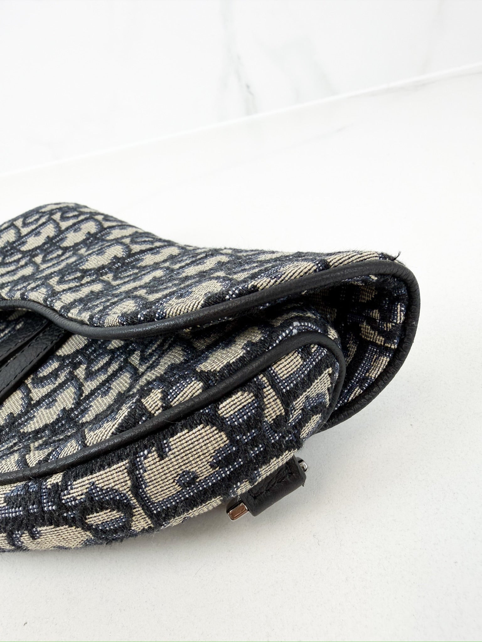 Christian Dior Unisex Saddle Bag in Oblique Canvas
