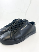 Saint Laurent Andy Leather Sneakers Size 35.5