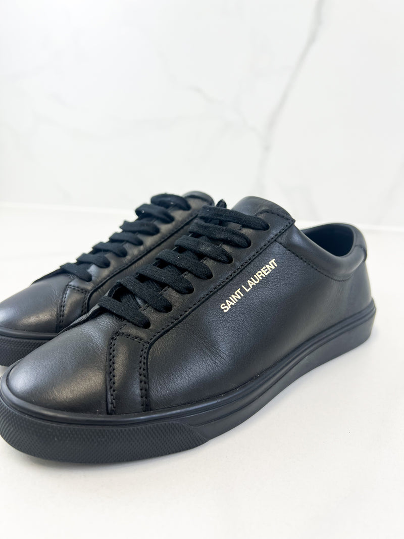 Saint Laurent Andy Leather Sneakers Size 35.5