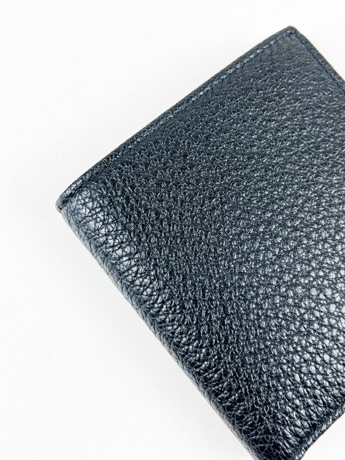 Chanel CC Black Grained Calfskin Bifold Wallet