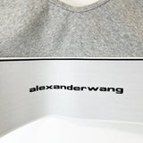 Alexander Wang Logo Elastic Ribbed Jersey Bra Grey Small