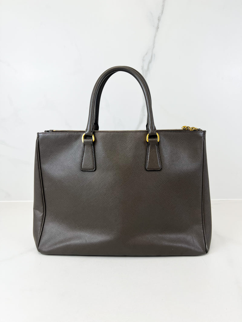Prada Large Grey Galleria Saffiano Bag