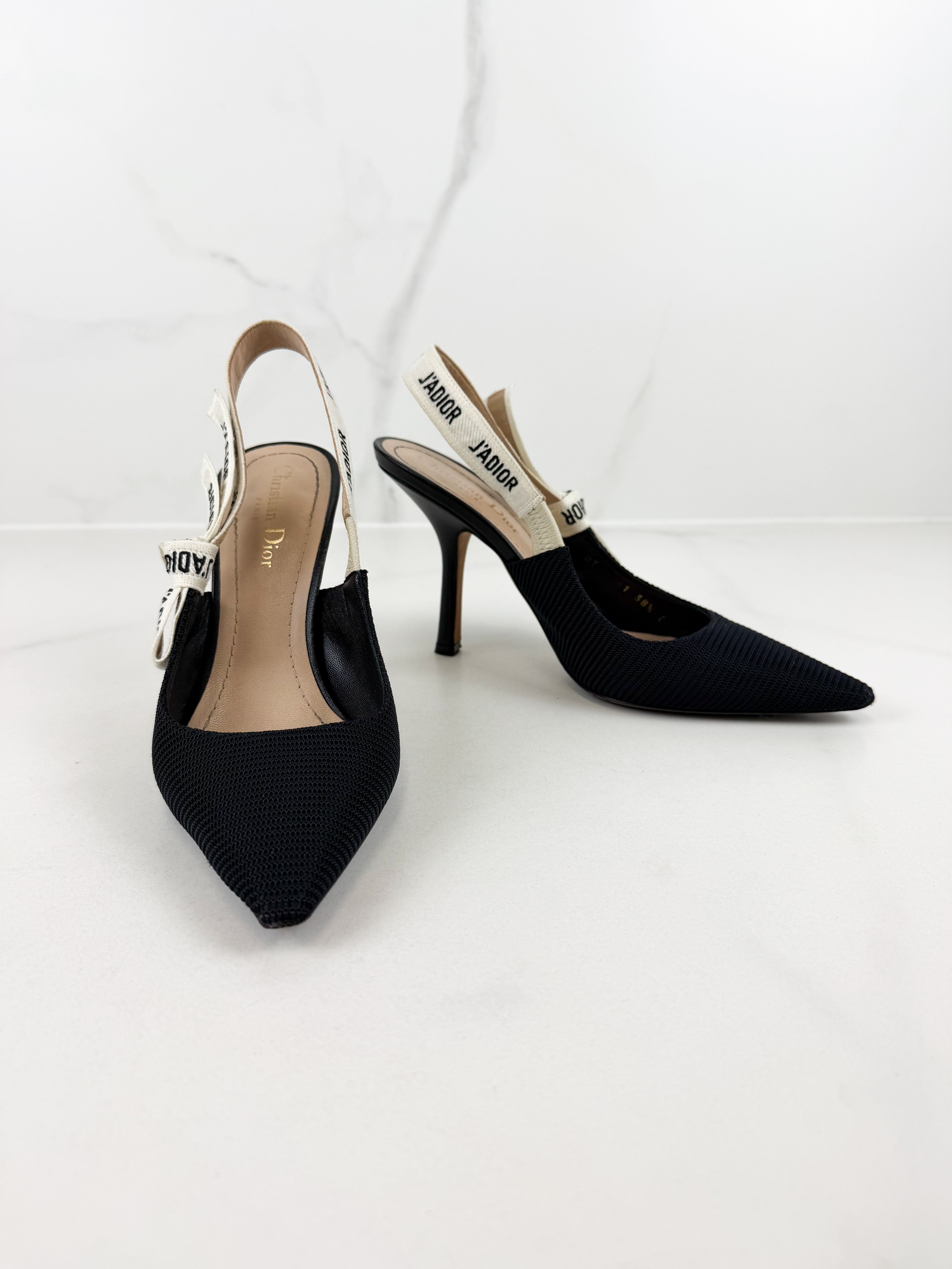 Christian Dior Black Jadior Slingback Heel
