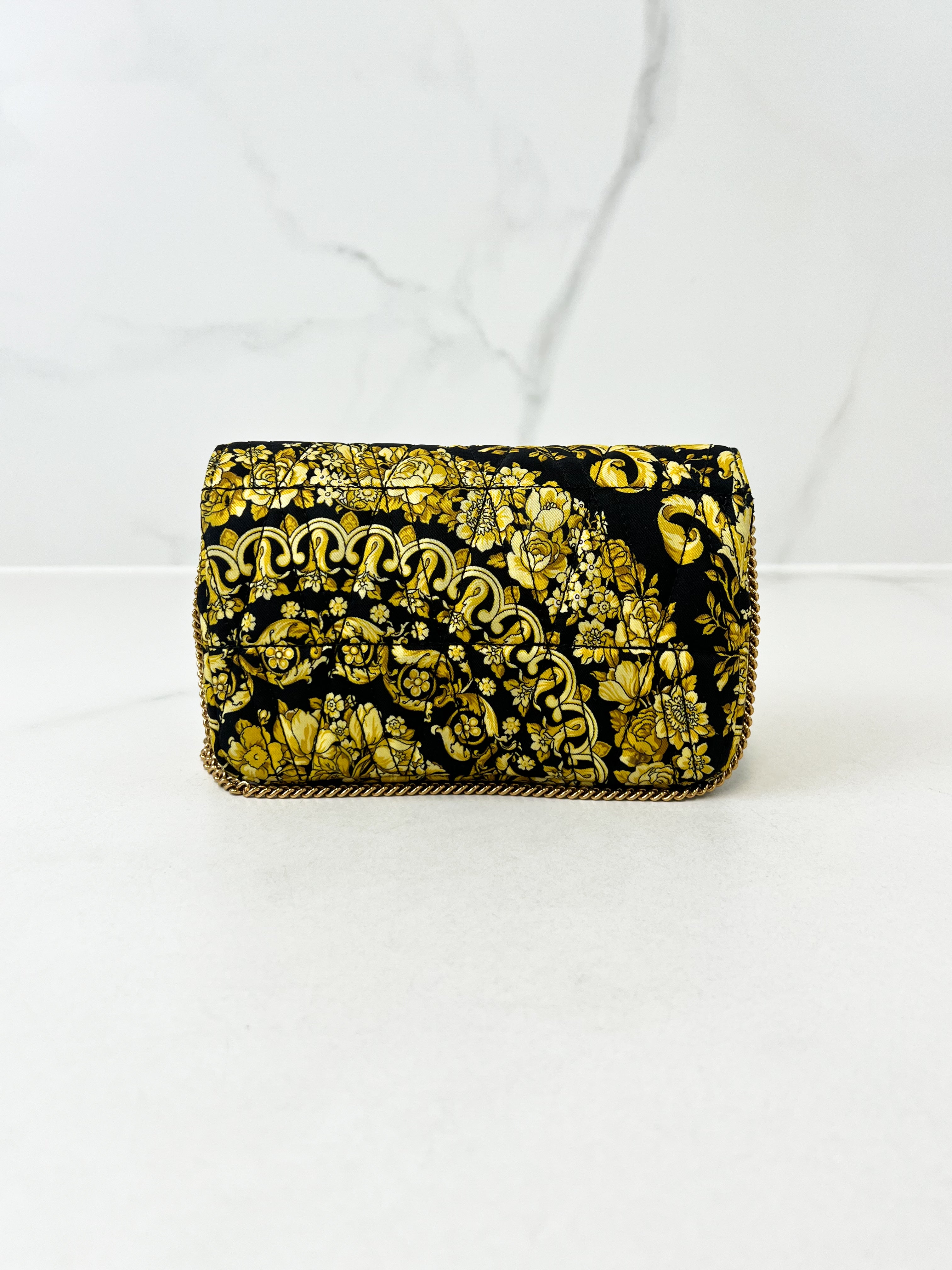 Versace Virtus Print Mini Crossbody with GHW