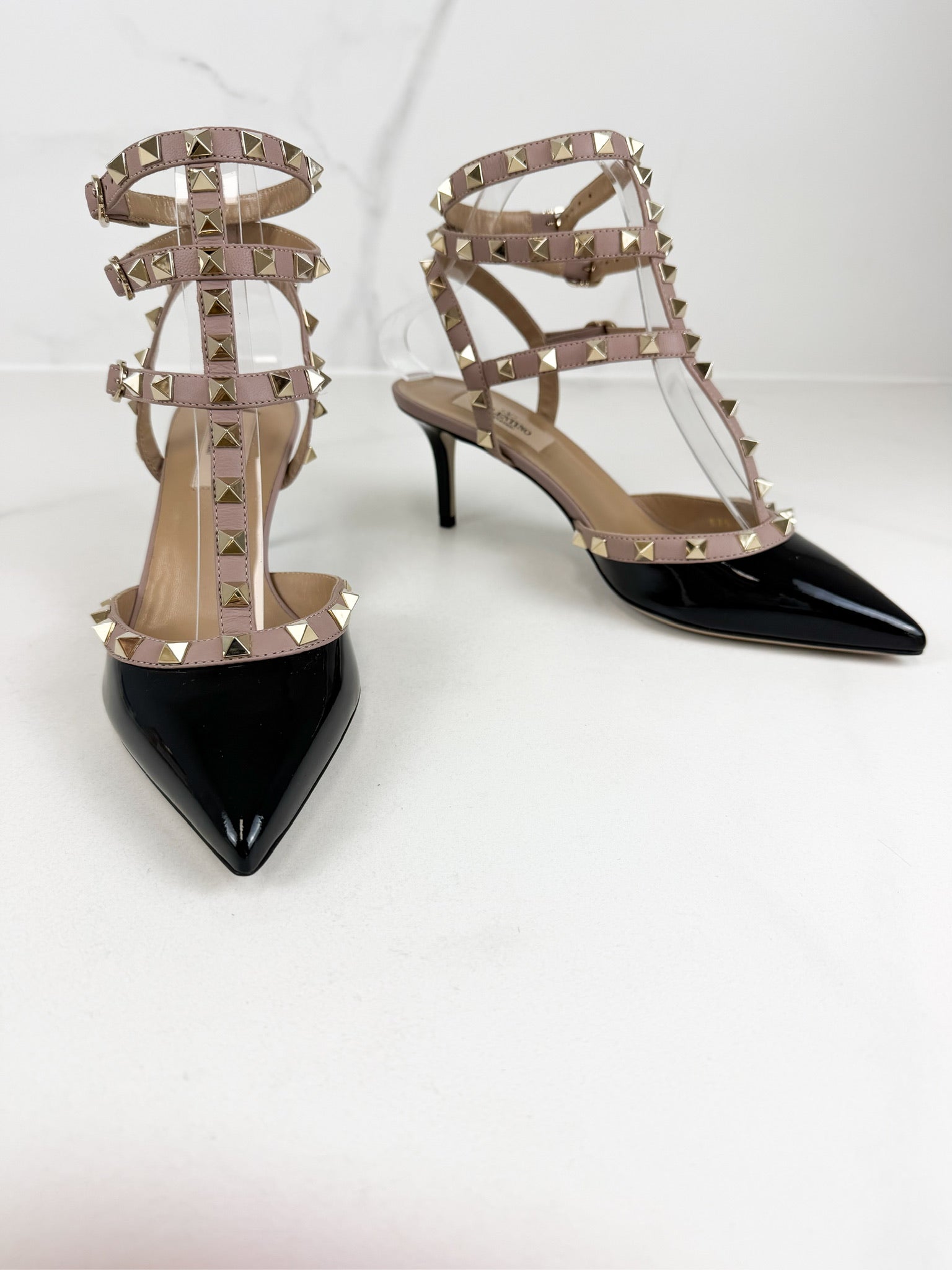 Valentino Rockstud Ankle Strap Sandal 65mm Size 38