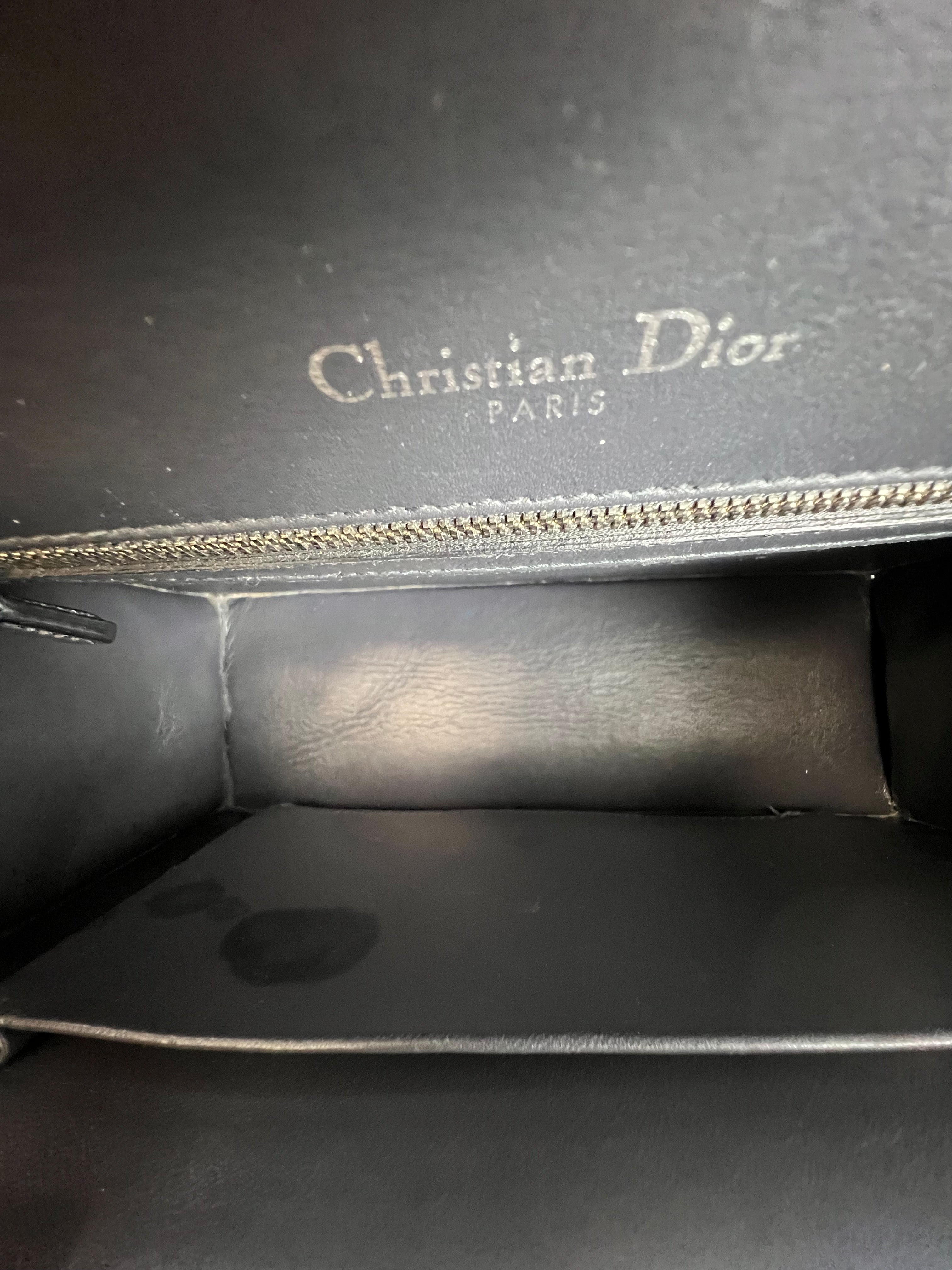 Christian Dior Medium Patent Grey Diorama with SHW