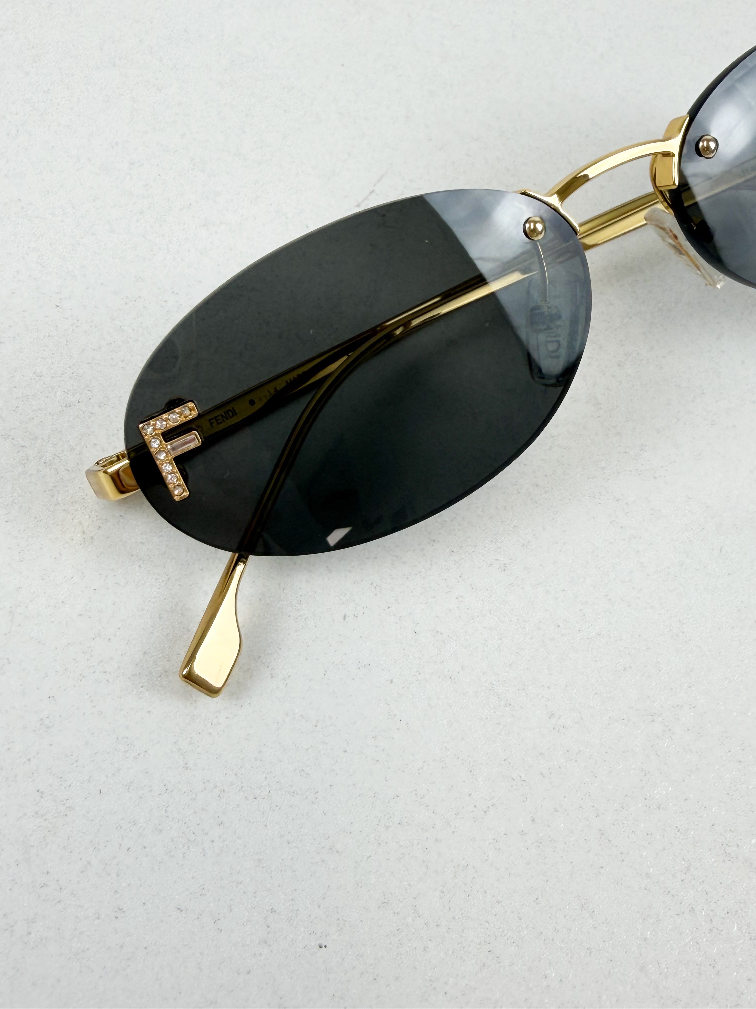 Fendi F First Logo Oval Sunglasses