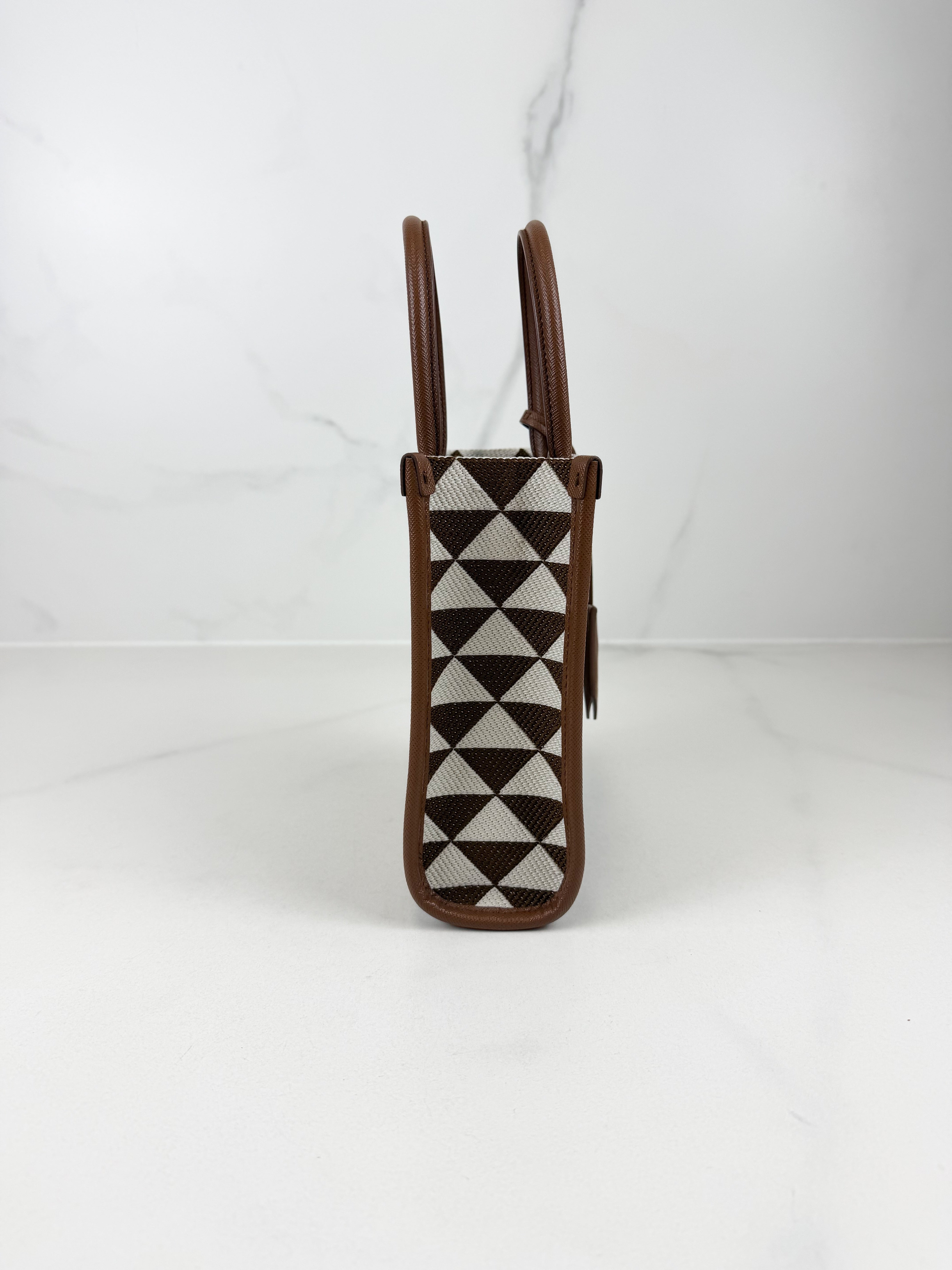 Prada Symbole Jacquard Fabric Mini Tote Bag