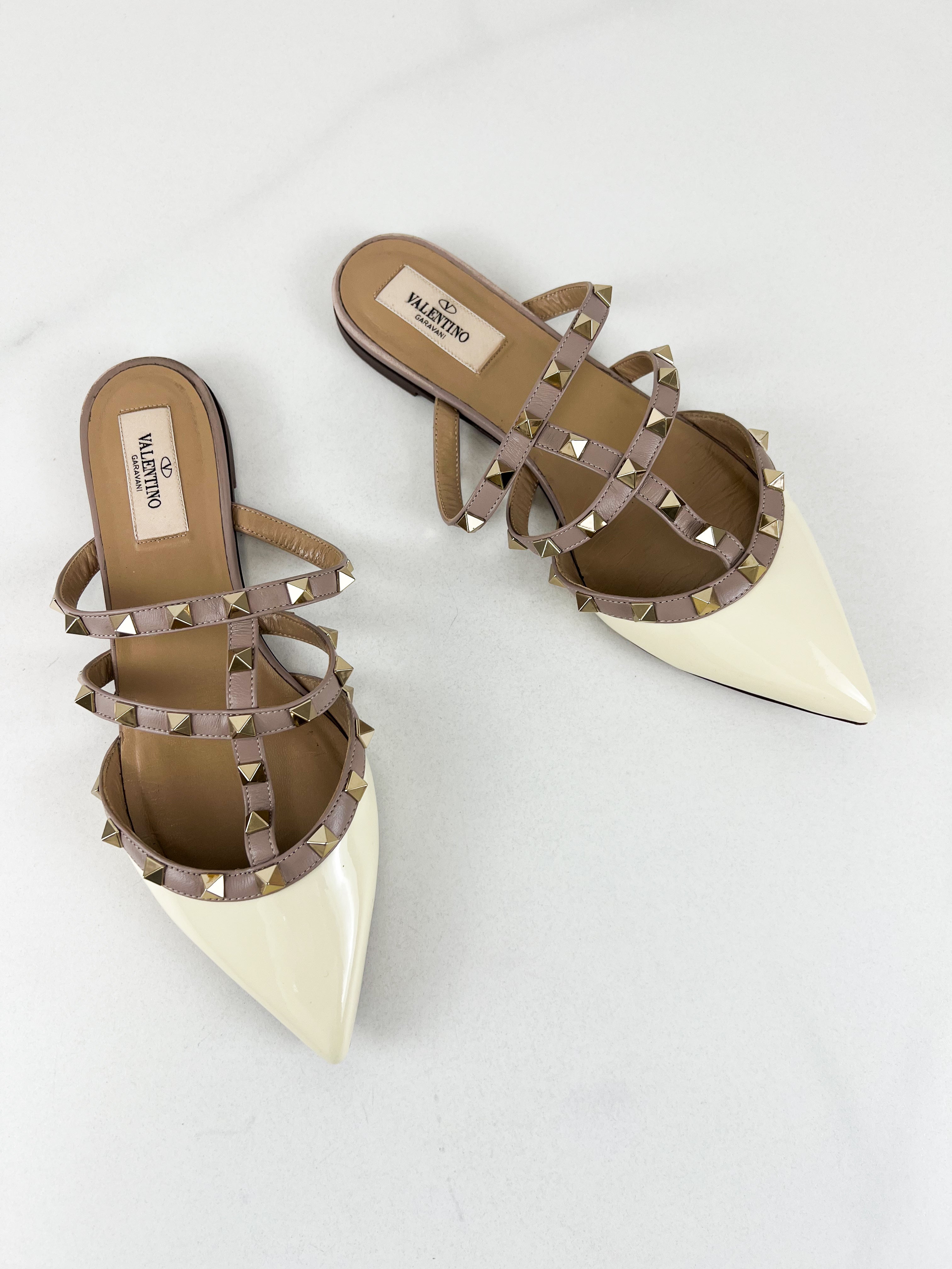 Valentino Garavani Rockstud Flat Mule Size 37