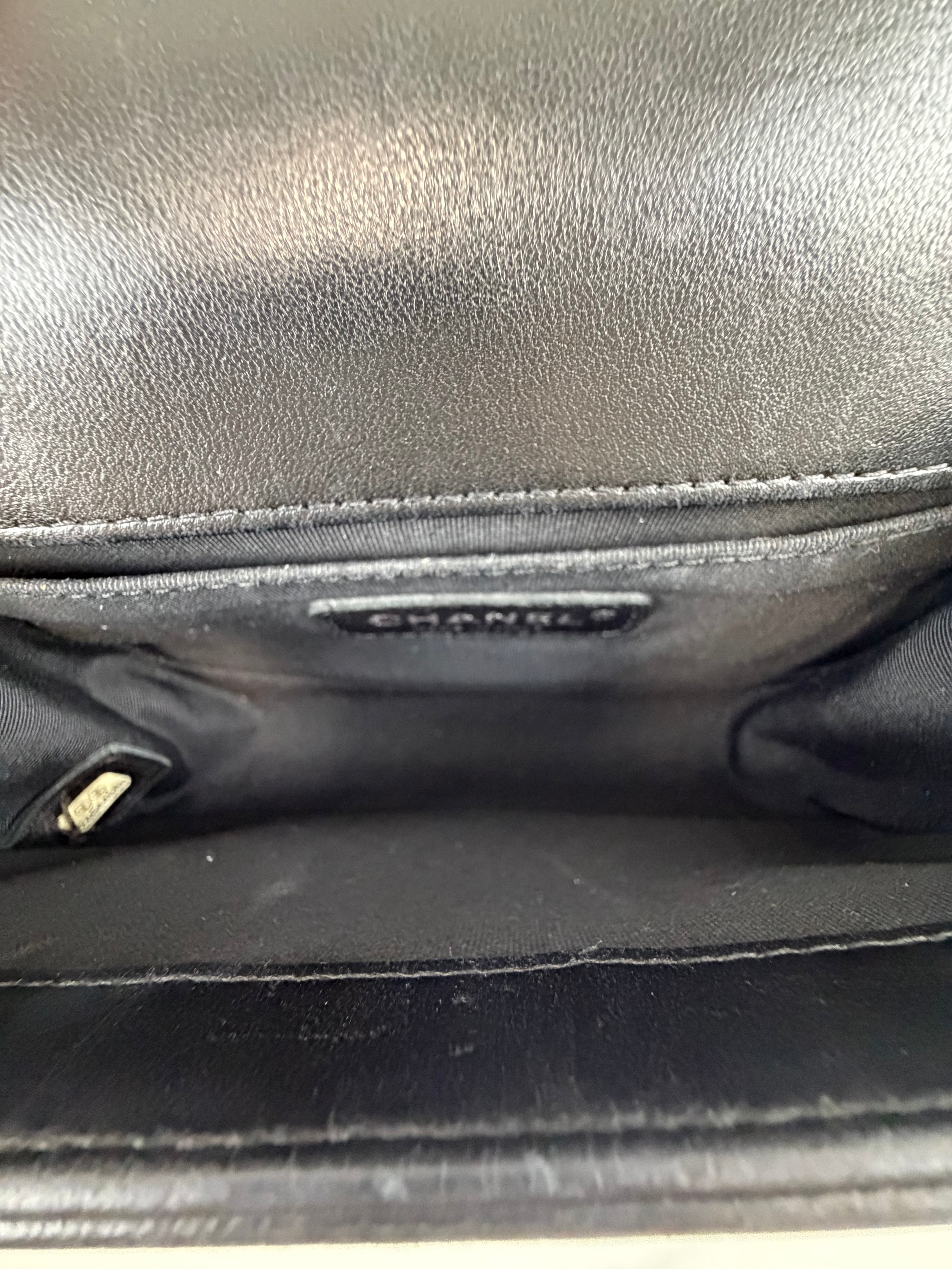 Chanel Small Lambskin Boy Bag with Ruthenium Hardware