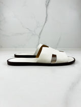 Hermes White Izmir Sandal Size 43