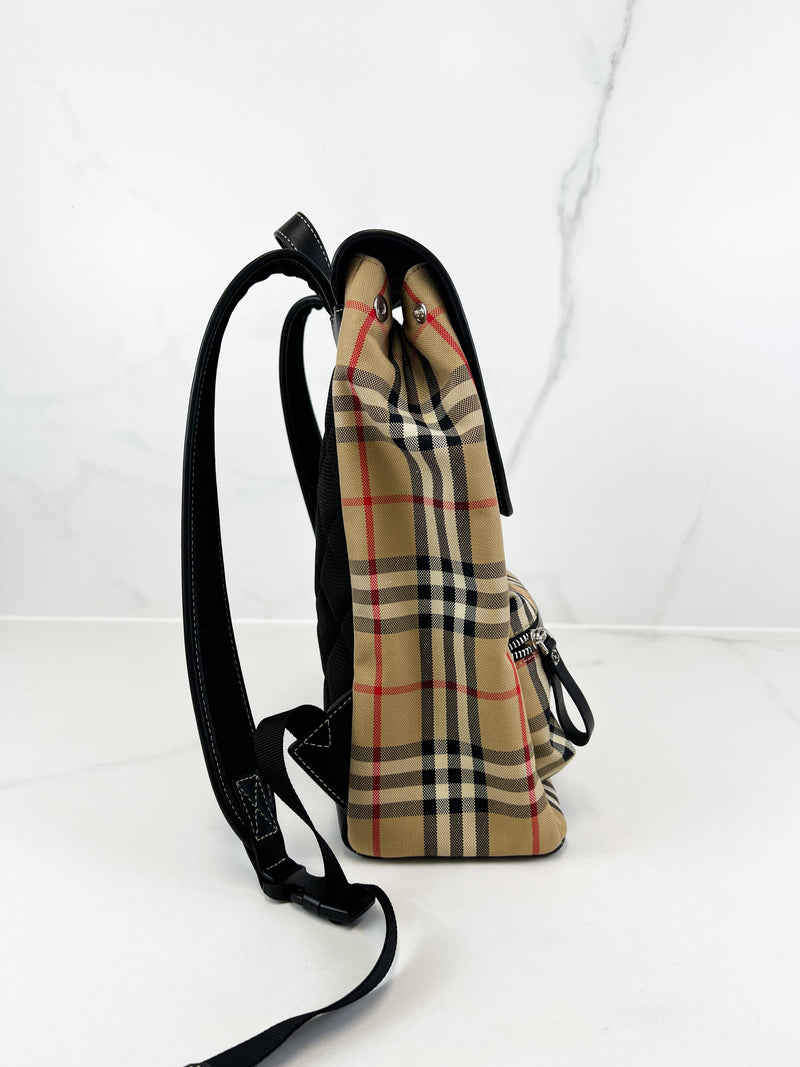 Burberry Check Pattern Backpack
