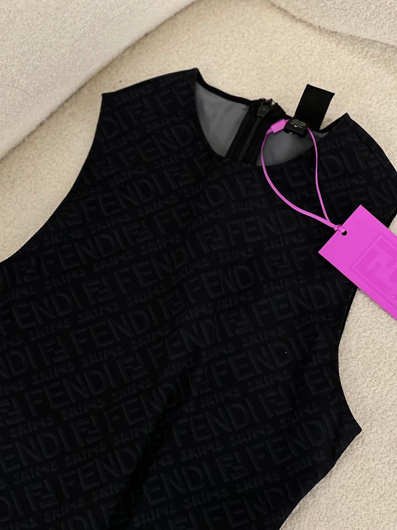 Fendi Skims High Neck Mini Bodysuit Size Medium