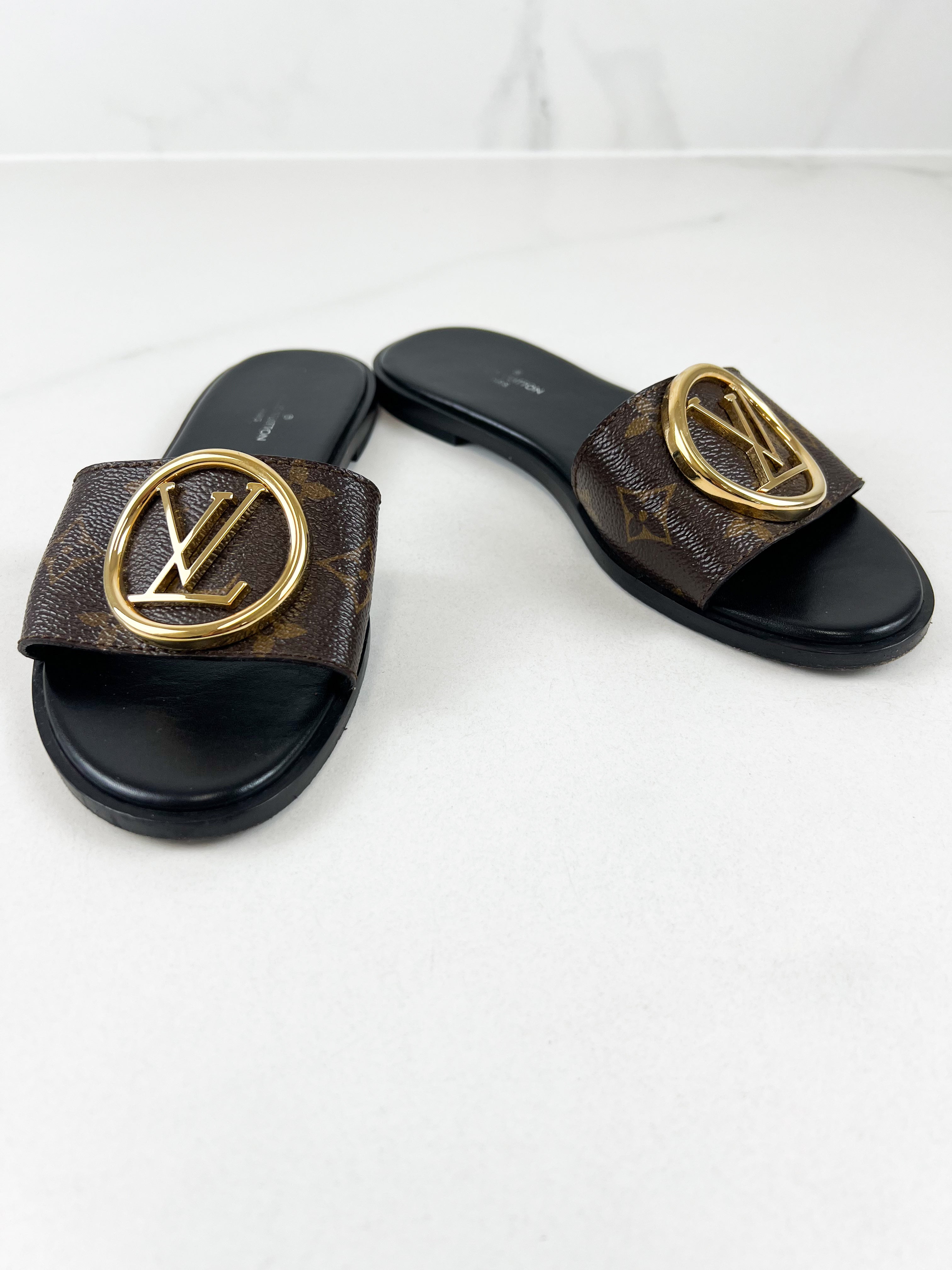 Louis Vuitton Lock It Flat Mule Size 35