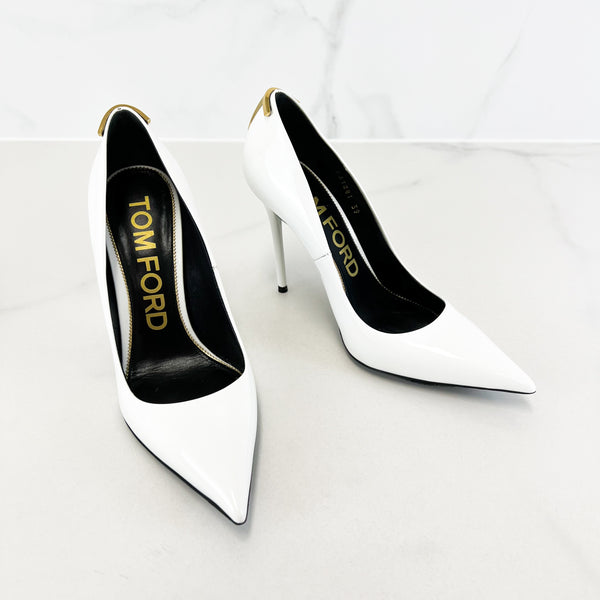 Tom Ford Iconic T Patent Leather Pump Size 39
