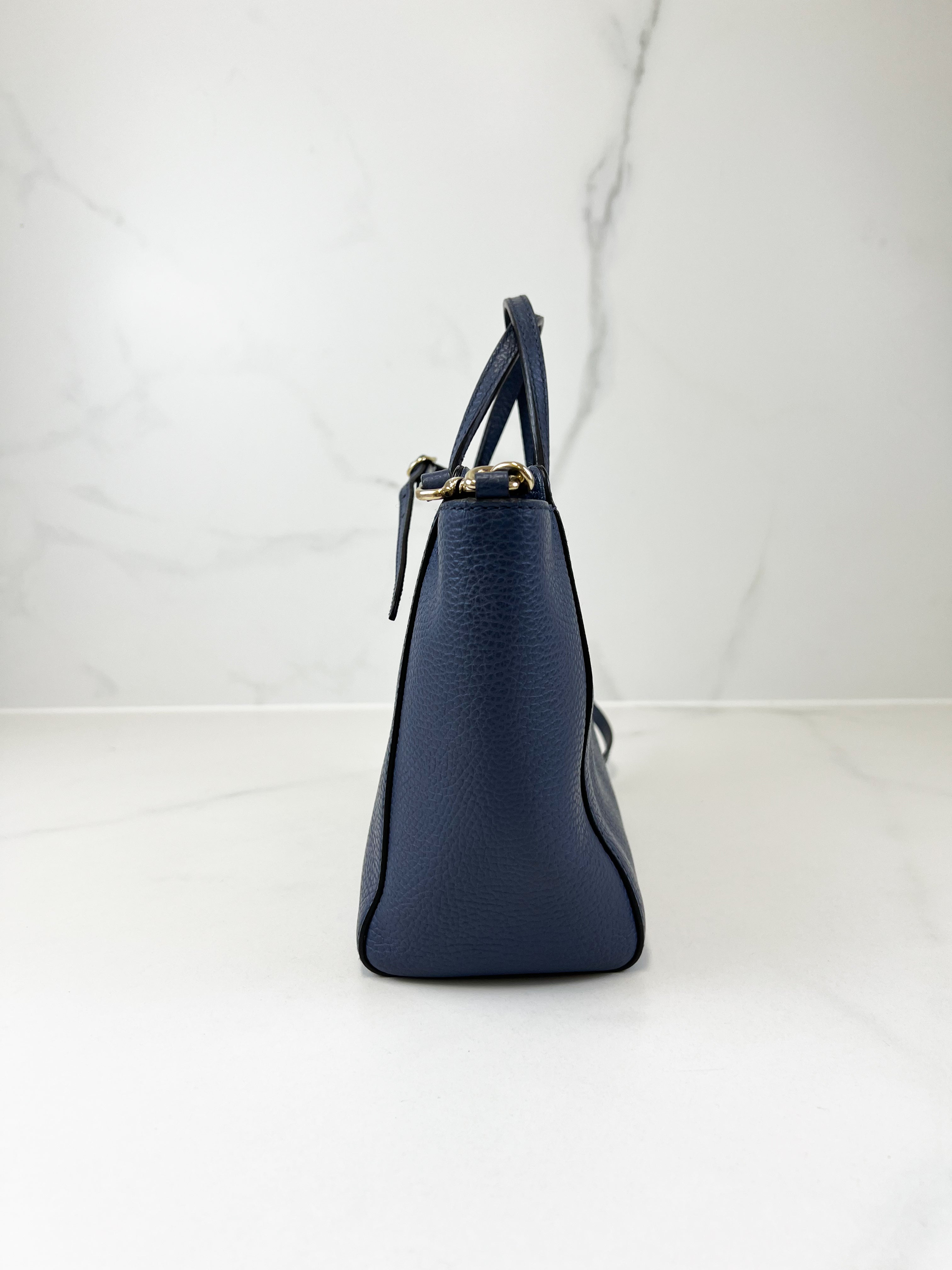 Gucci Blue Leather Swing Mini Tote