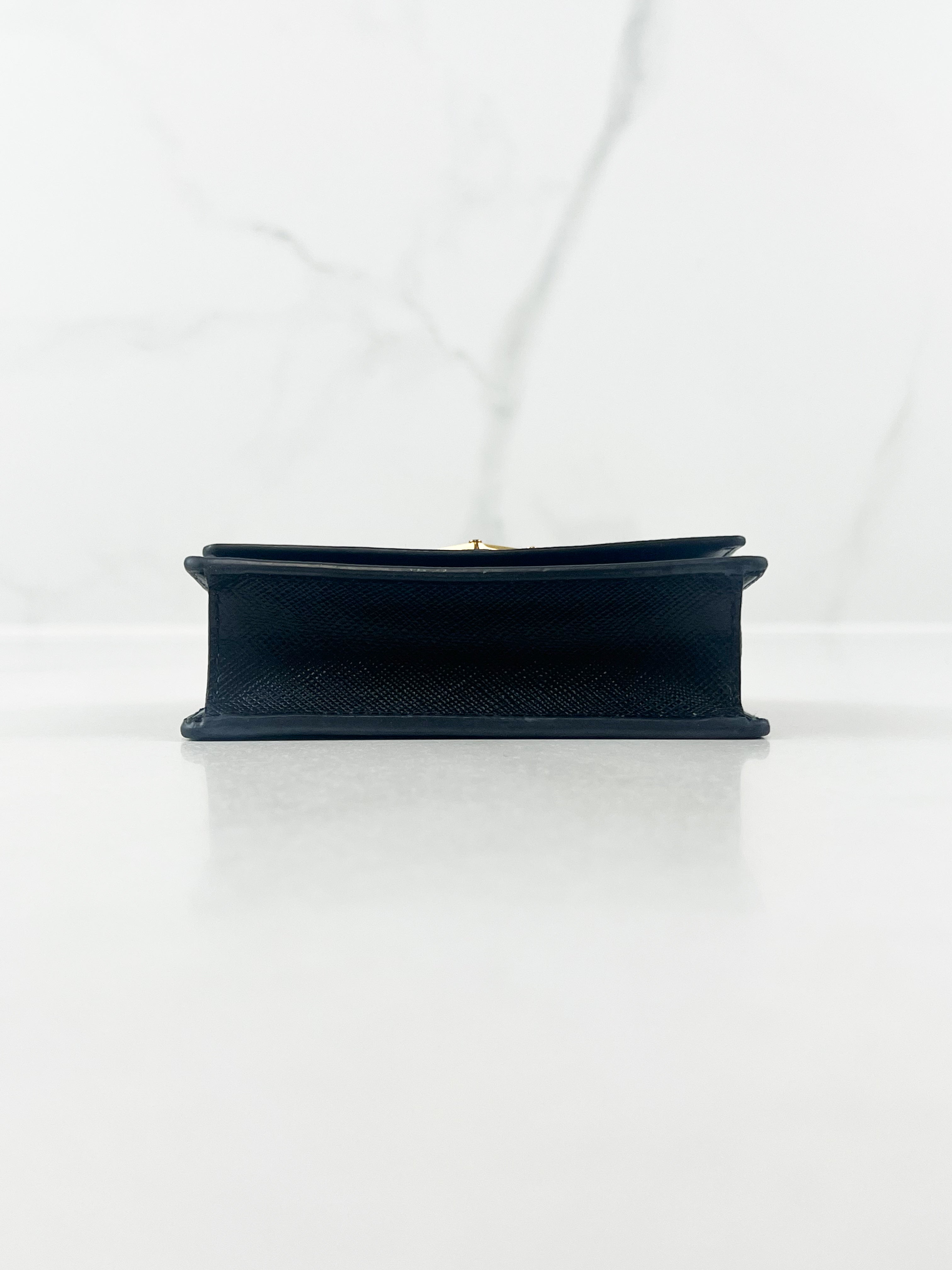 Prada Micro Leather Wallet On Chain