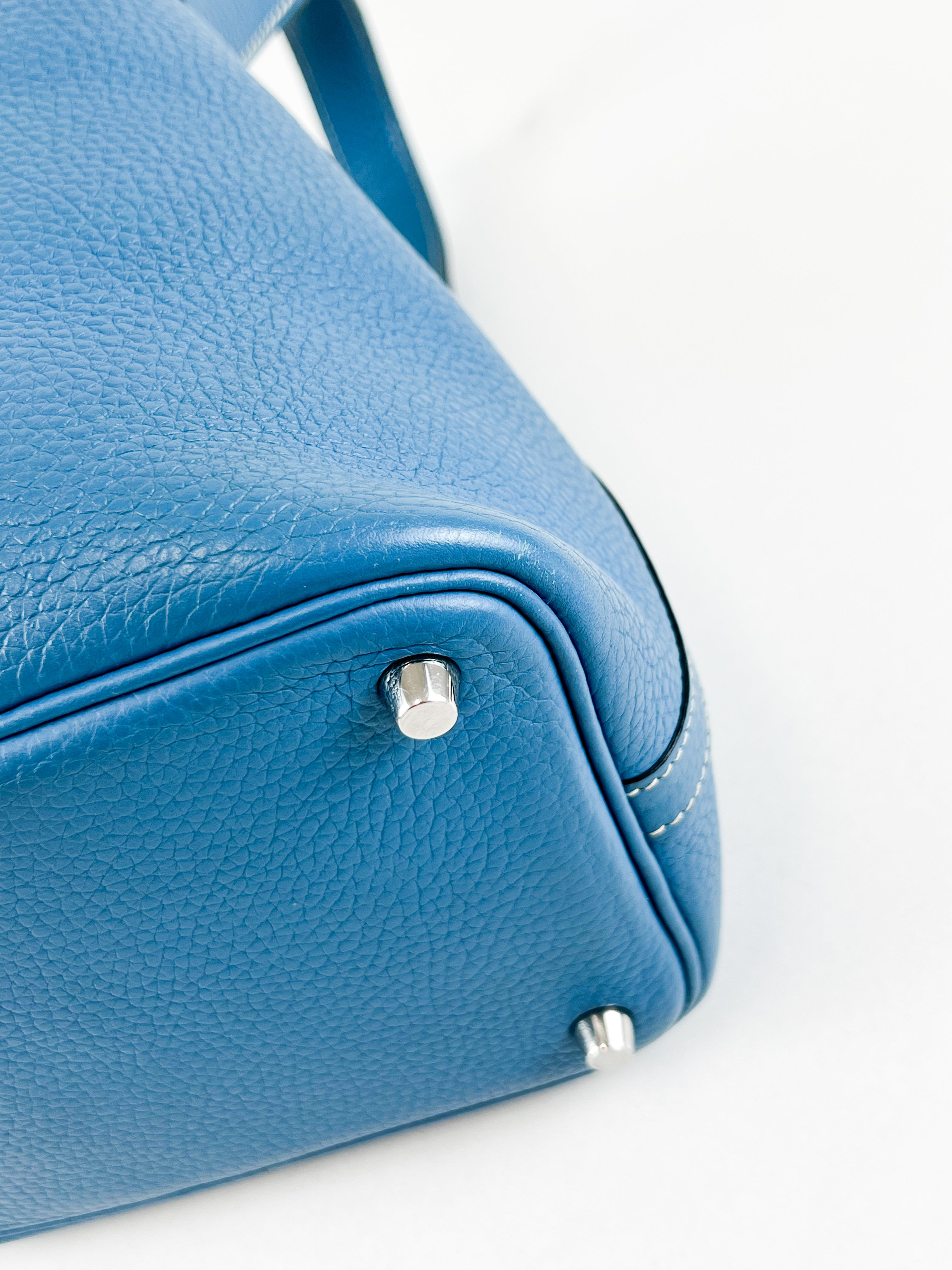 Hermes Picotin 18 in Bleu Jean Clemence Leather