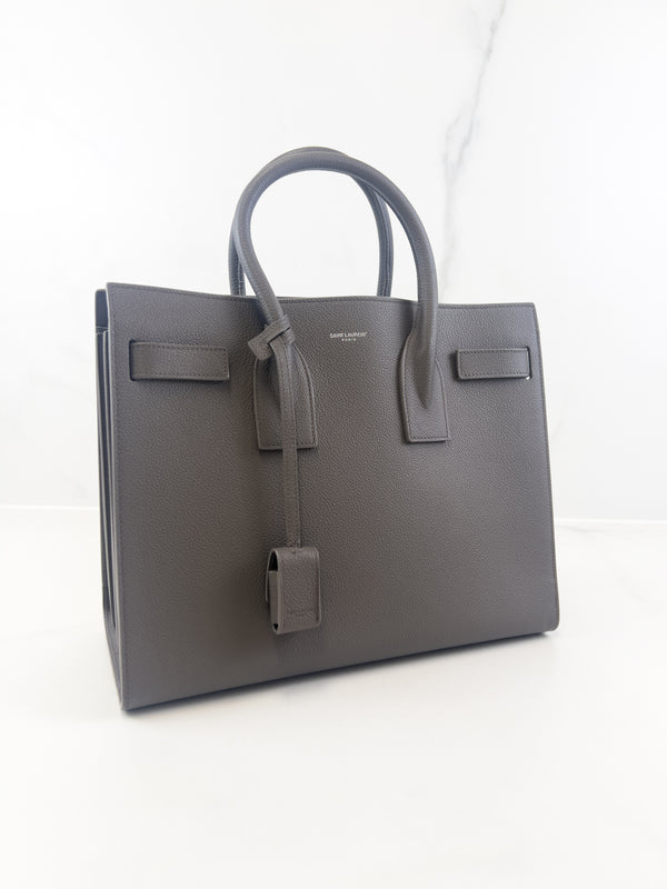 Saint Laurent Grey Large Sac De Jour with SHW