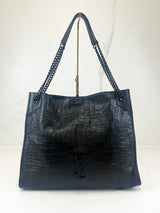 Saint Laurent Niki Shopping Crinkled Vintage Leather