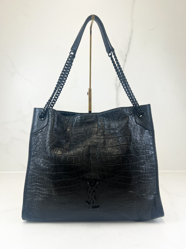 Saint Laurent Niki Shopping Crinkled Vintage Leather