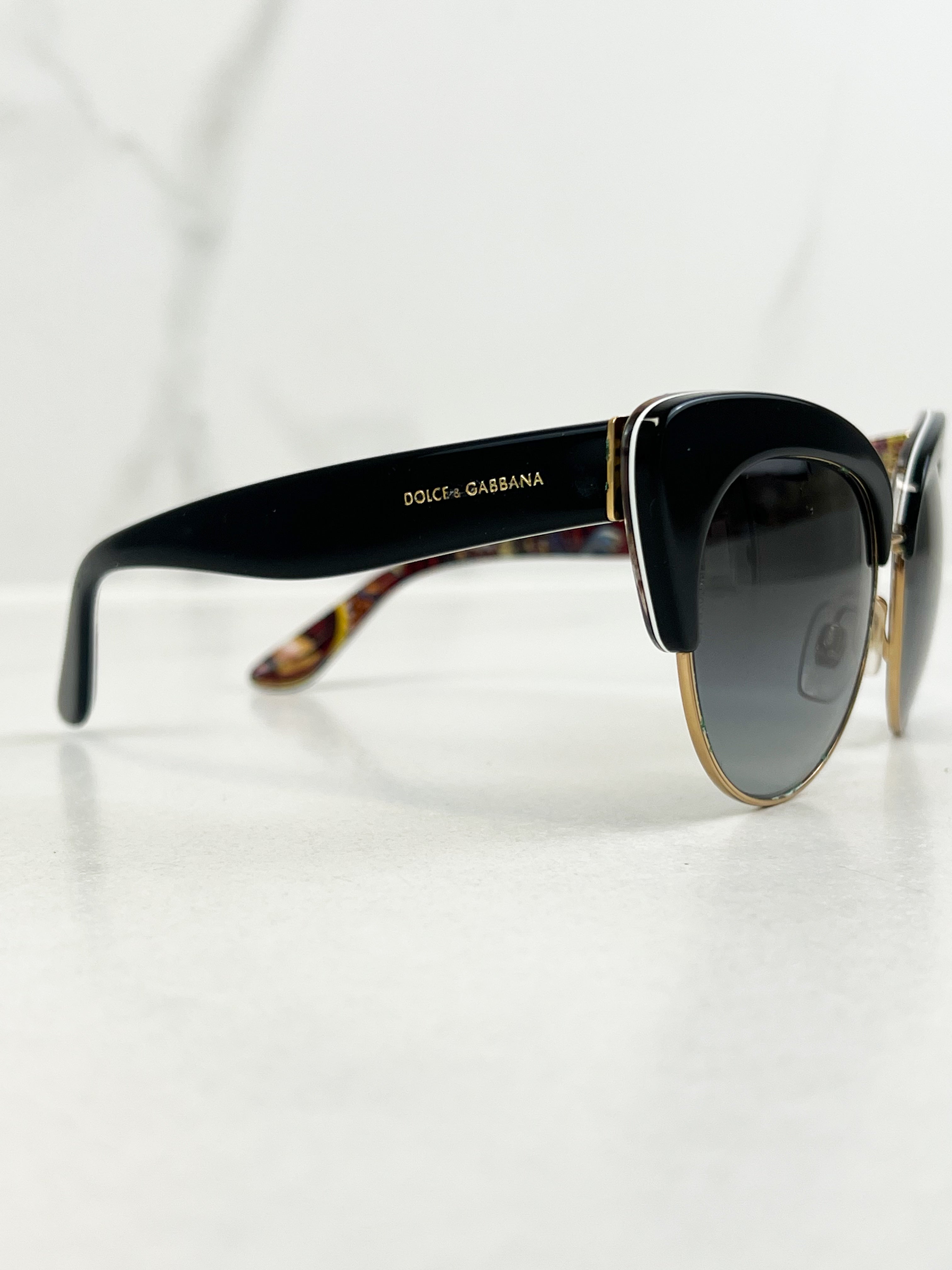 Dolce & Gabbana Black Cat Eye Sunglasses