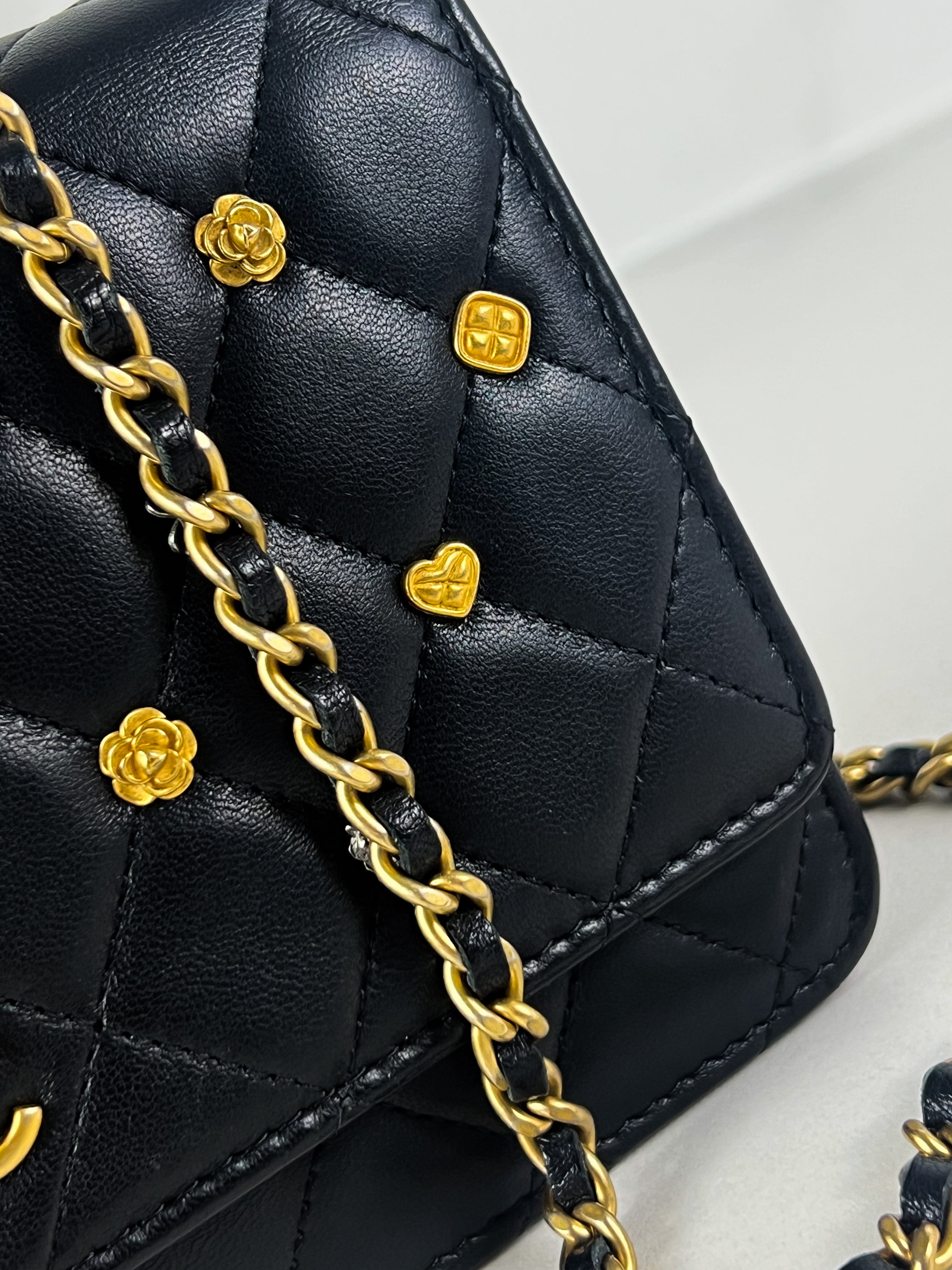 Chanel Black CC WOC with GHW