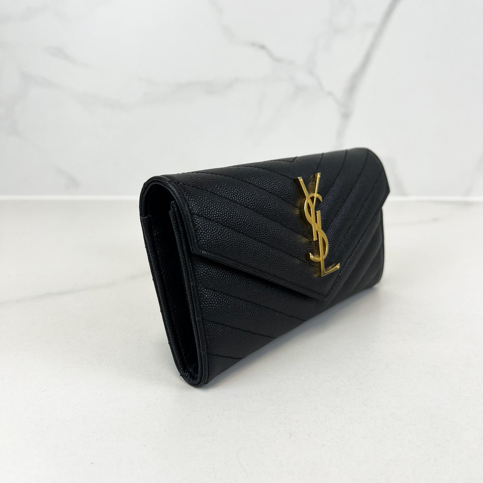 Saint Laurent Cassandre Matelasse Large Wallet